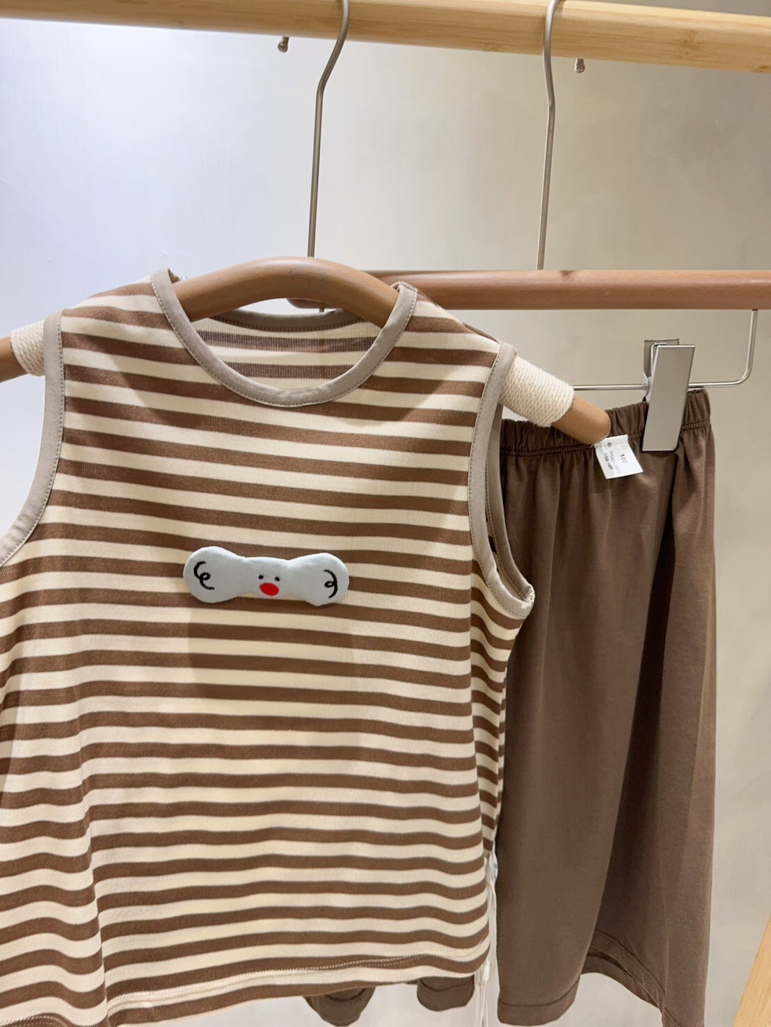 M02 大象條紋7分褲家居服套裝