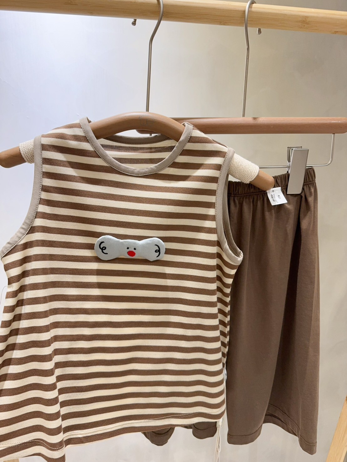 M02 大象條紋7分褲家居服套裝