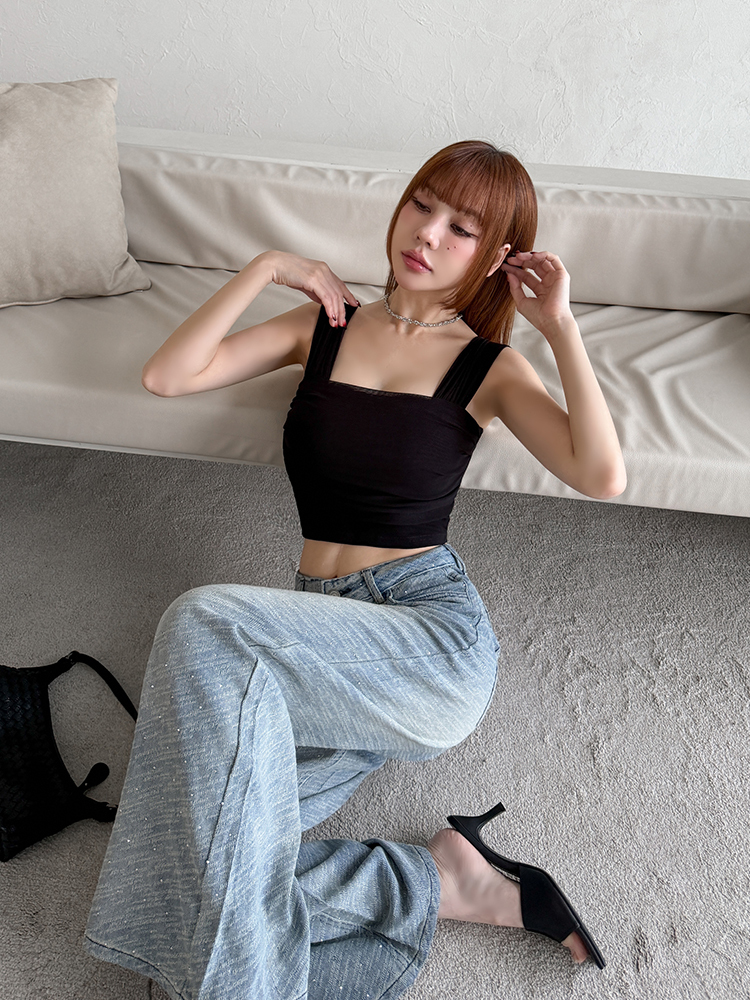 BB女神款！網紗肩帶bratop（3色，有胸墊）