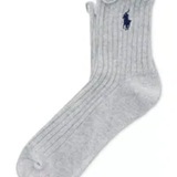 [S] PRL GRAY LETTUCE EDGE ANKLE SOCKS, SRL268 (SRL268)