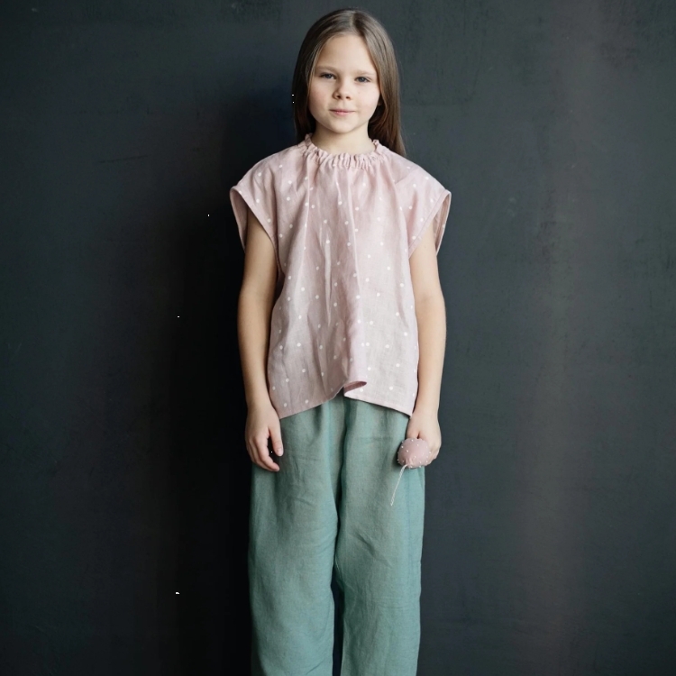 (預購)ALL THE BEAUTIFUL LINEN 無袖荷葉領上衣 RUFFLE SHIRT (NEW)