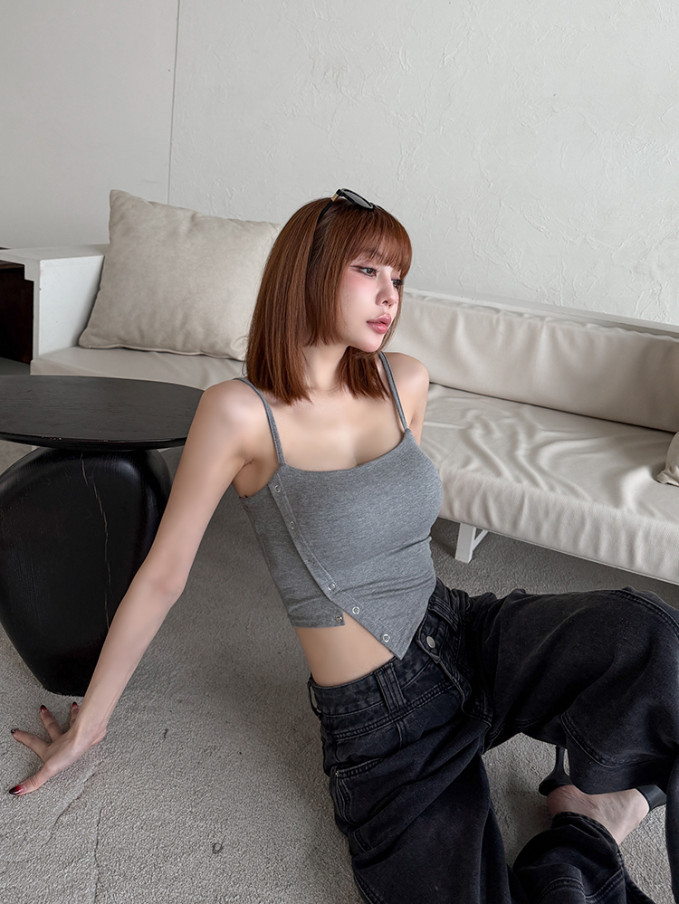 BB歐美girl ! 側排扣bratop（4色，有胸墊）