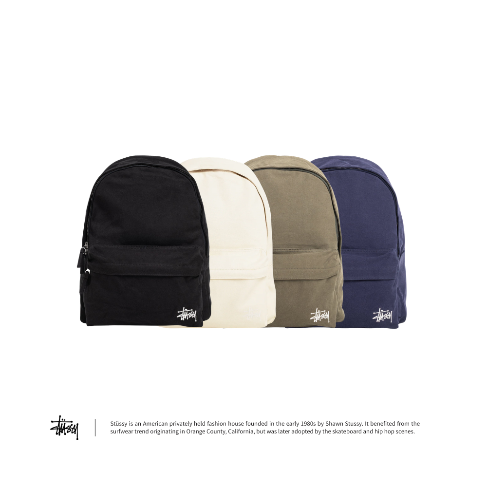"代購" Stussy CANVAS BACKPACK 12oz 重磅純棉 帆布後背包