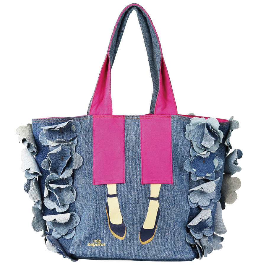 Denim Flower Tote(3色可選擇)*折實滿$598包順豐智能櫃*96live