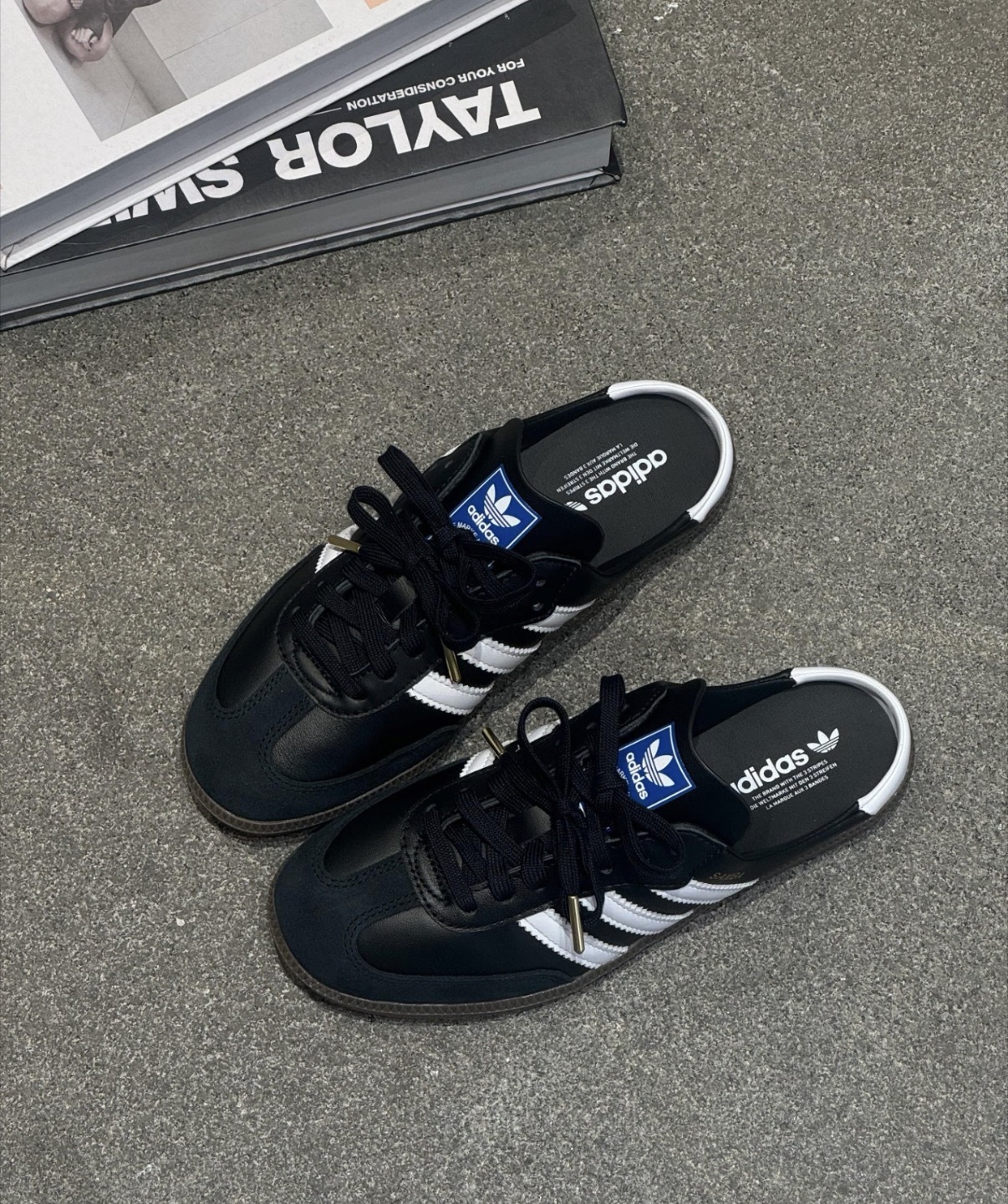 女鞋 ADIDAS SAMBA OG MULE W 黑色 焦糖底 德訓鞋 半拖 休閒鞋 懶人拖鞋 穆勒鞋【LB3815】