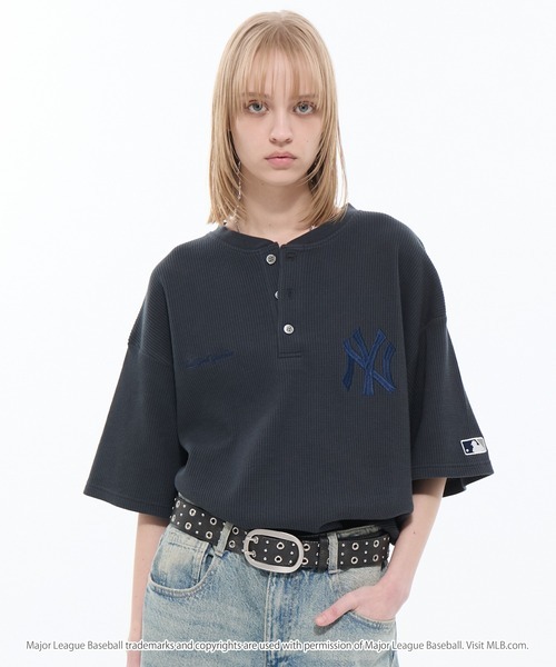 日本 MLB x mono-mart Waffle Henley T-Shirt [sc1415]