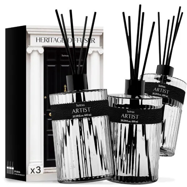 Hetras HERITAGE 經典室內香氛擴香瓶 600ml x3