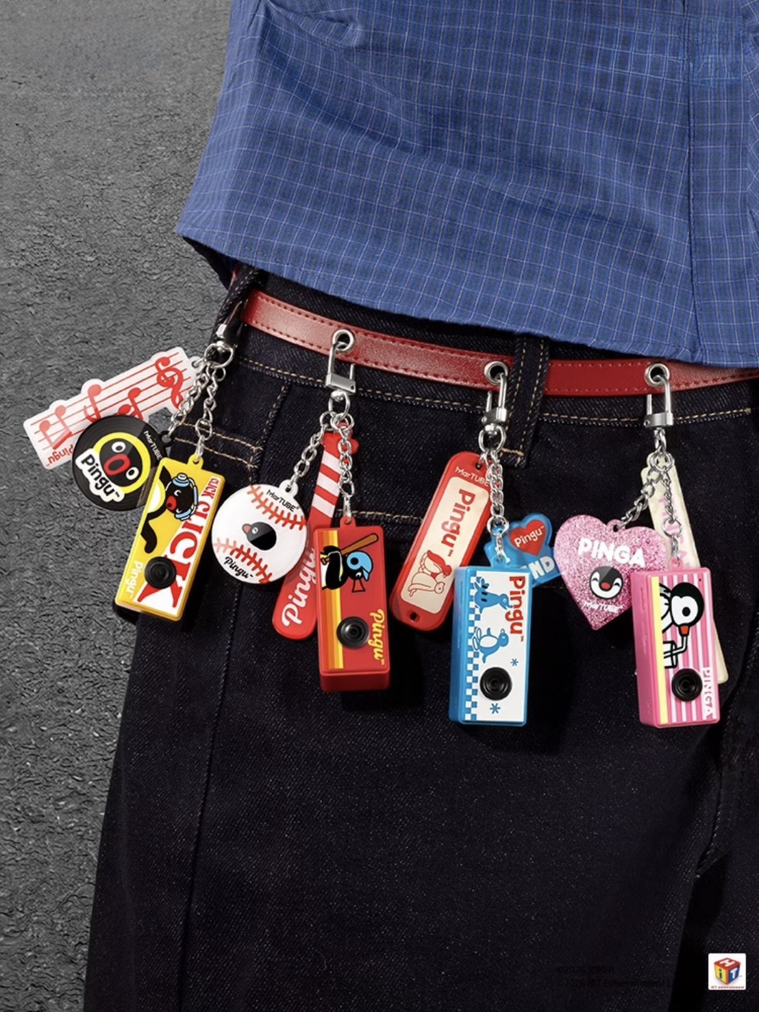 正版授權 PINGU 復古 迷你相機 鑰匙圈 盲盒