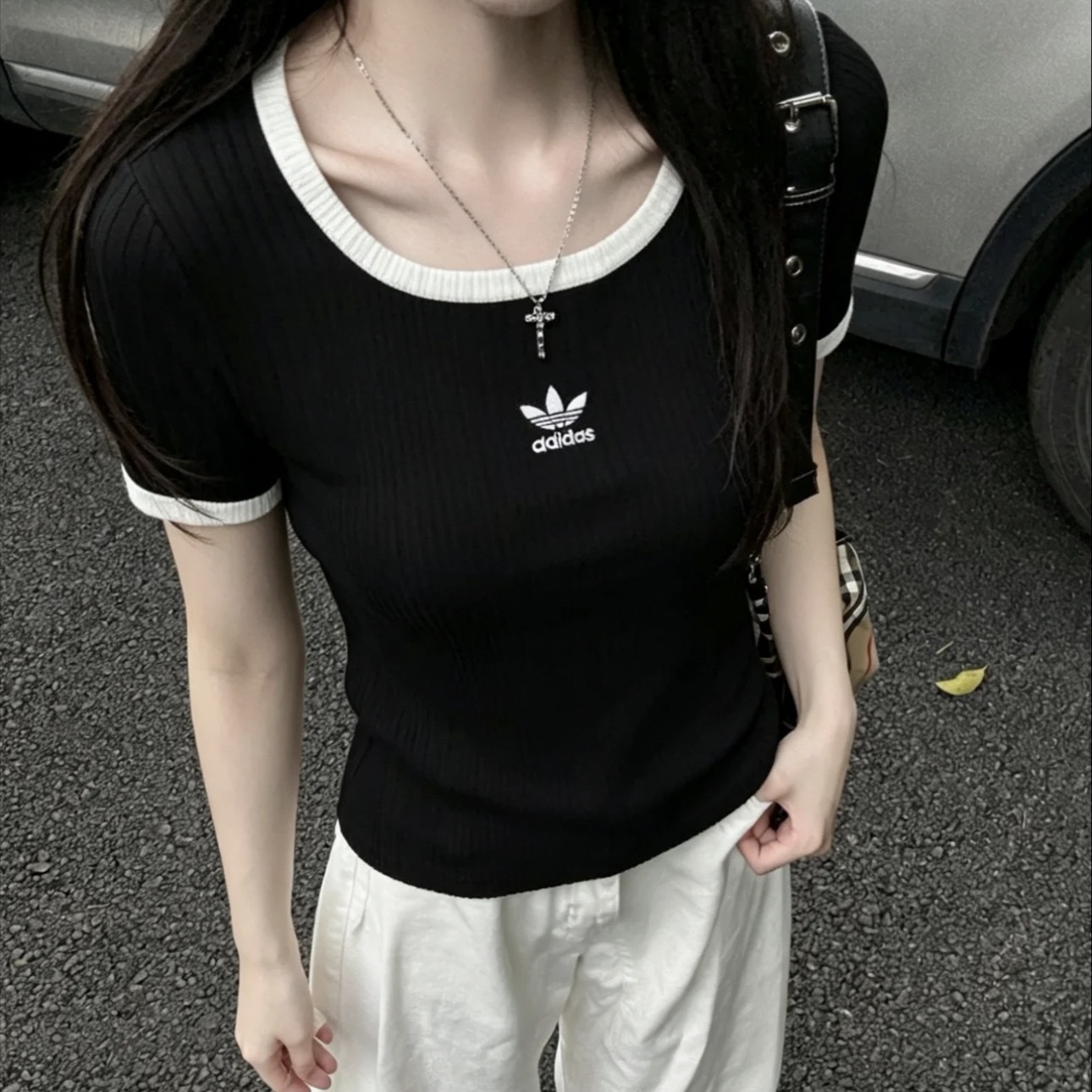 ADIDAS ORIGINALS OTT TIGHT 針織 修身 短版上衣 兩色 短袖 KS8494 KS6110