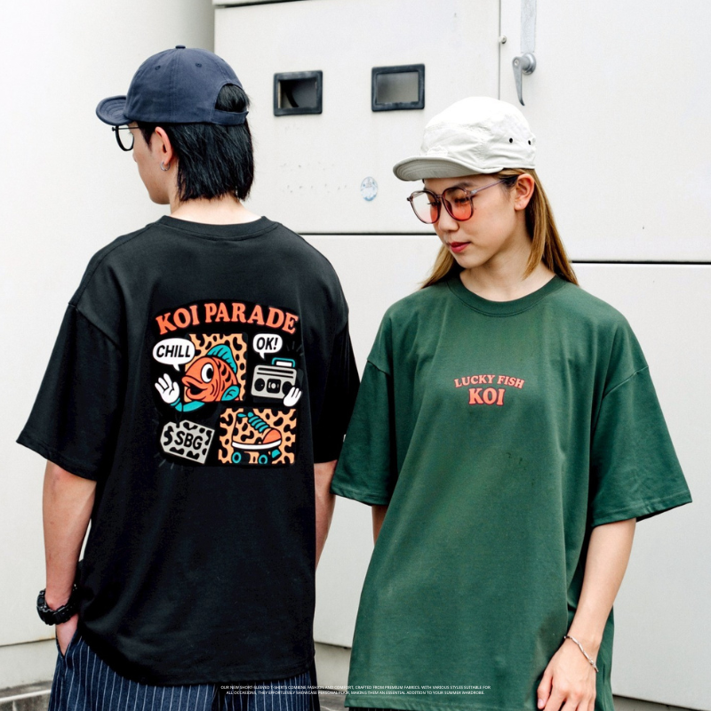 美式鯉魚印花TEE