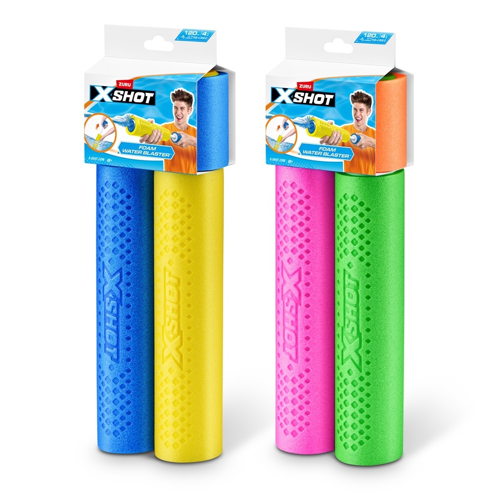 【玩具研究中心】XSHOT水槍-撞色水管槍2入組 顏色隨機出貨