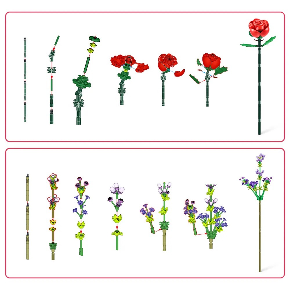 【玩具研究中心】MAX積木膠囊-玫瑰系列