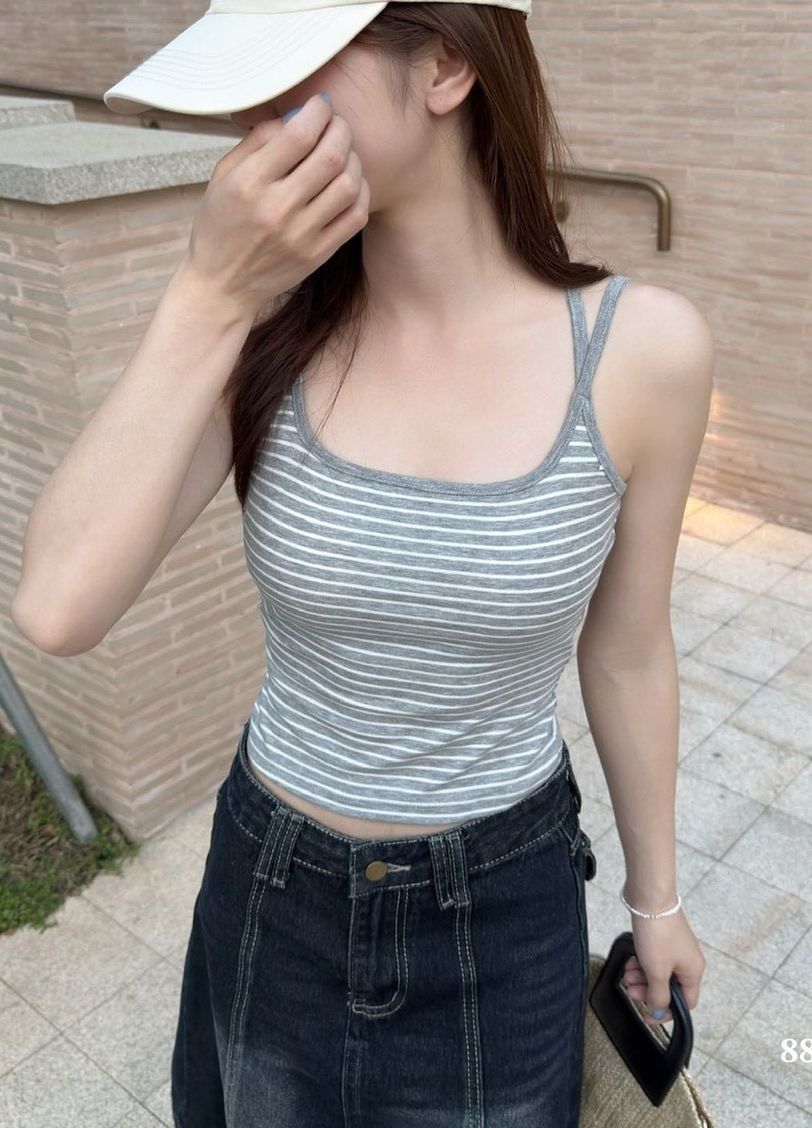 雙肩美背蝴蝶結罩杯背心 8861