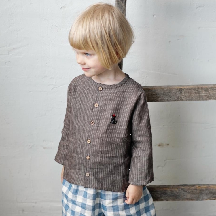 (預購)ALL THE BEAUTIFUL LINEN 亨利領長袖上衣 LONG SLEEVE CLASSIC SHIRT