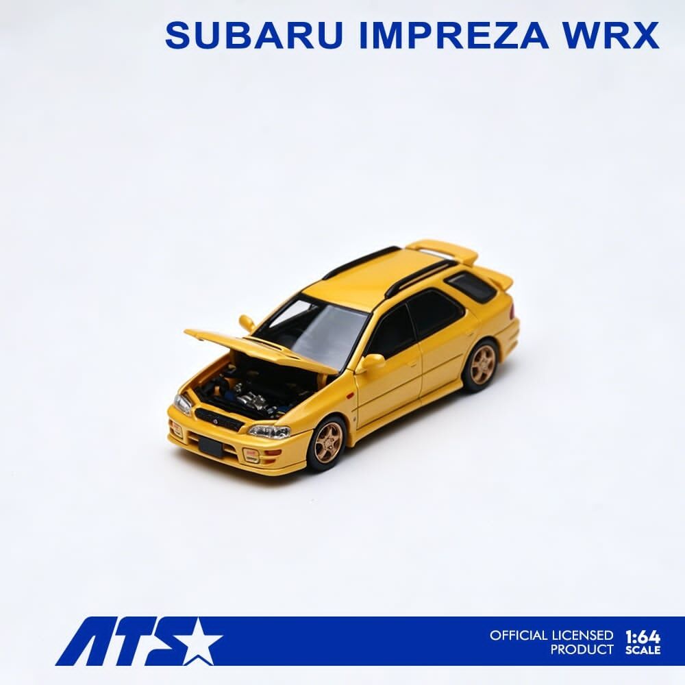 預訂:1/64 ATS Models Subaru Impreza WRX Wagon Pearl Yellow (ATS881508 )