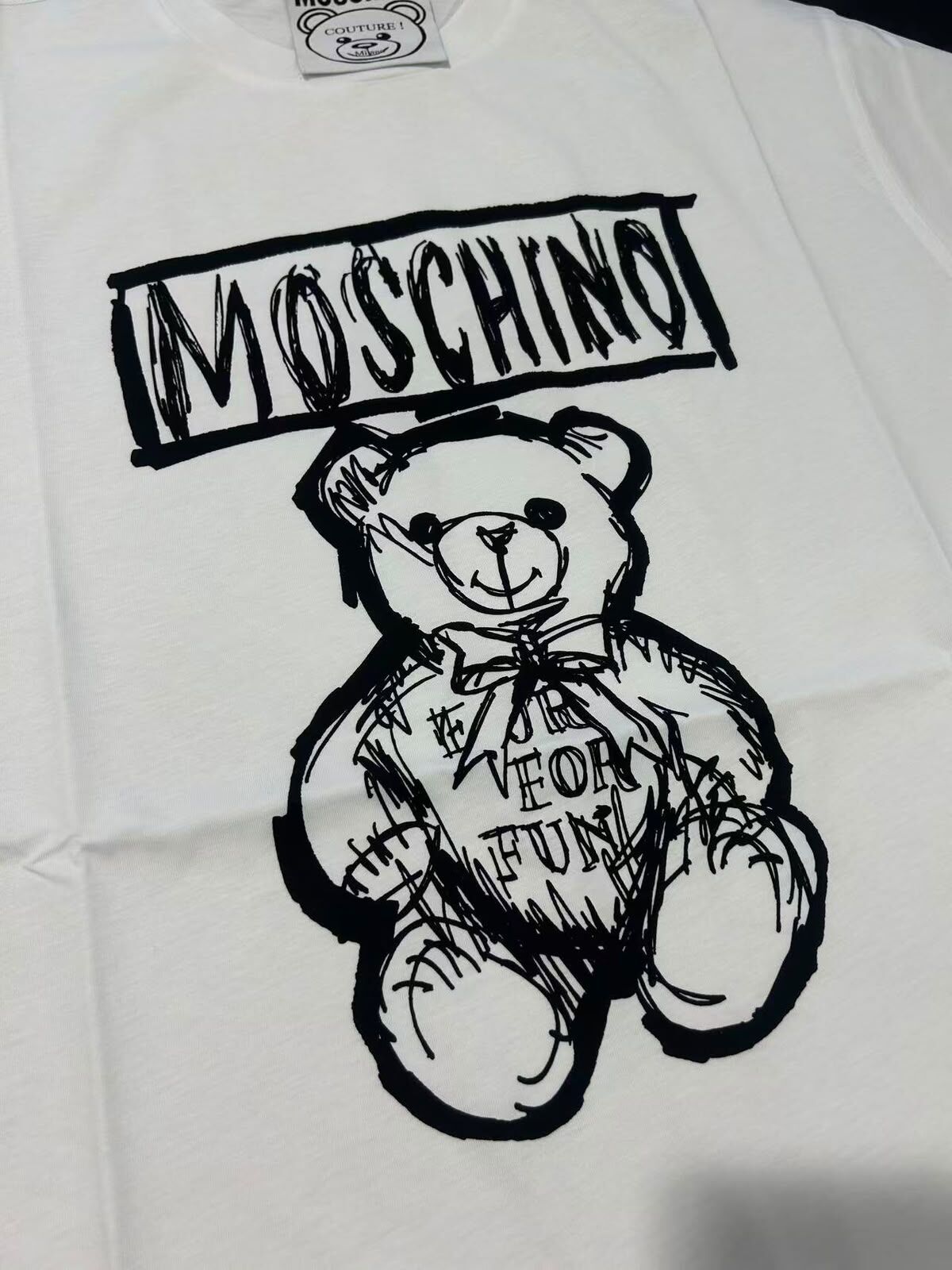 LYS01890 Moschino 手繪素描風泰迪熊短袖Tee