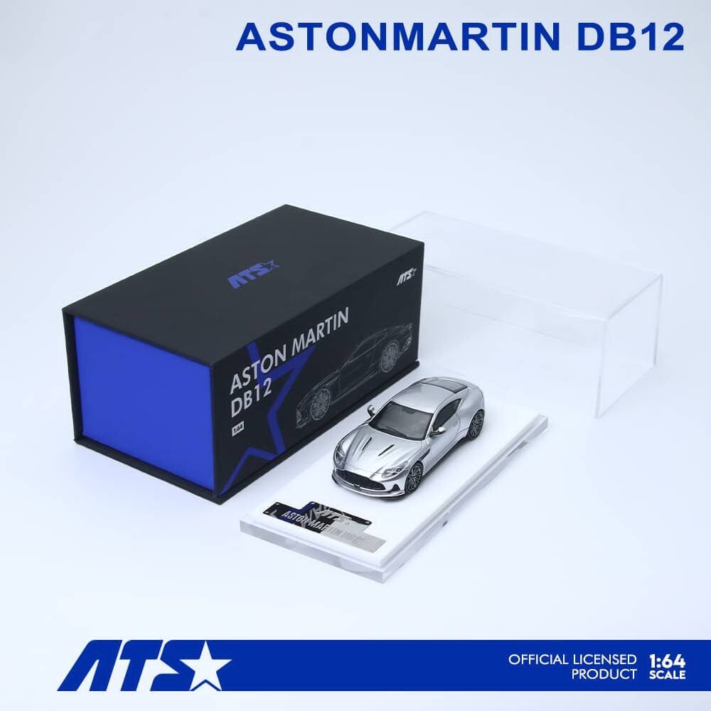 預訂:1/64 ATS Models Aston Martin DB12 Lightning Silver (ATS881307 )