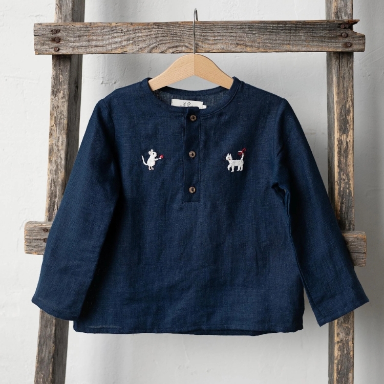 (預購)ALL THE BEAUTIFUL LINEN 亞麻前扣長袖上衣 LONG SLEEVE BUTTON SHIRT