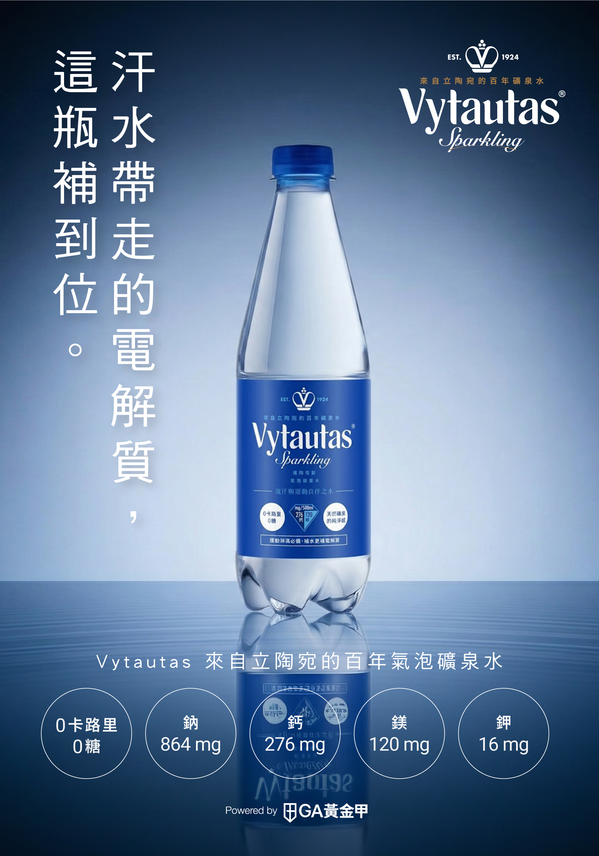 Vytautas氣泡礦泉水_汗水帶走的電解質，這瓶補到位