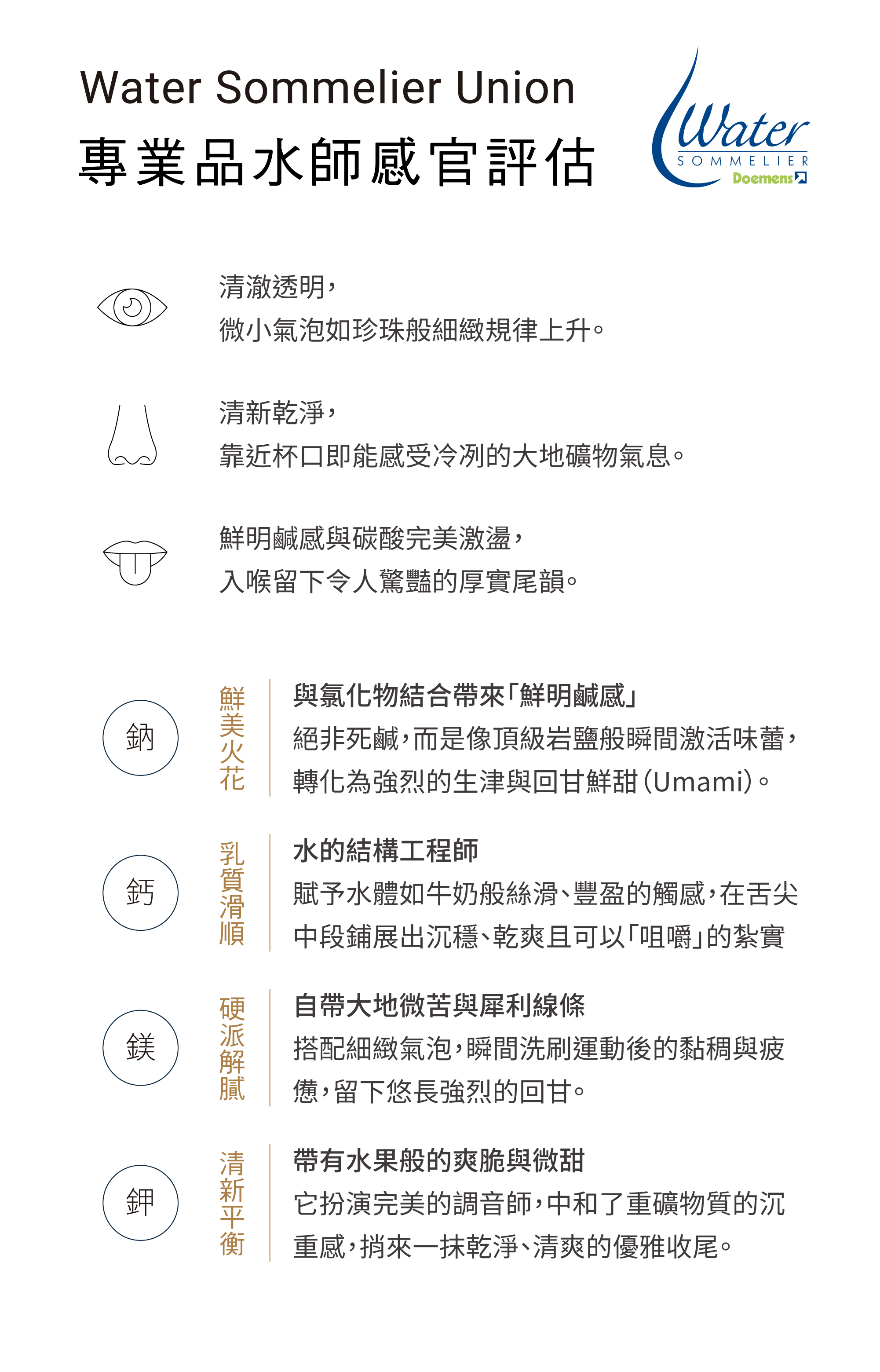 Vytautas氣泡礦泉水_Water Sommelier Union專業品水師感官評估