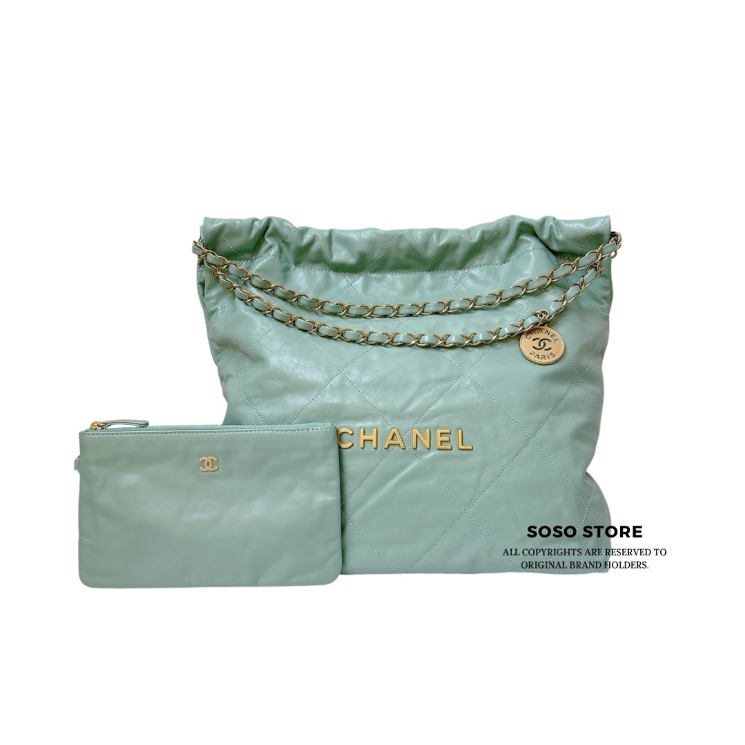 Chanel 22 - Sage Green / GHW