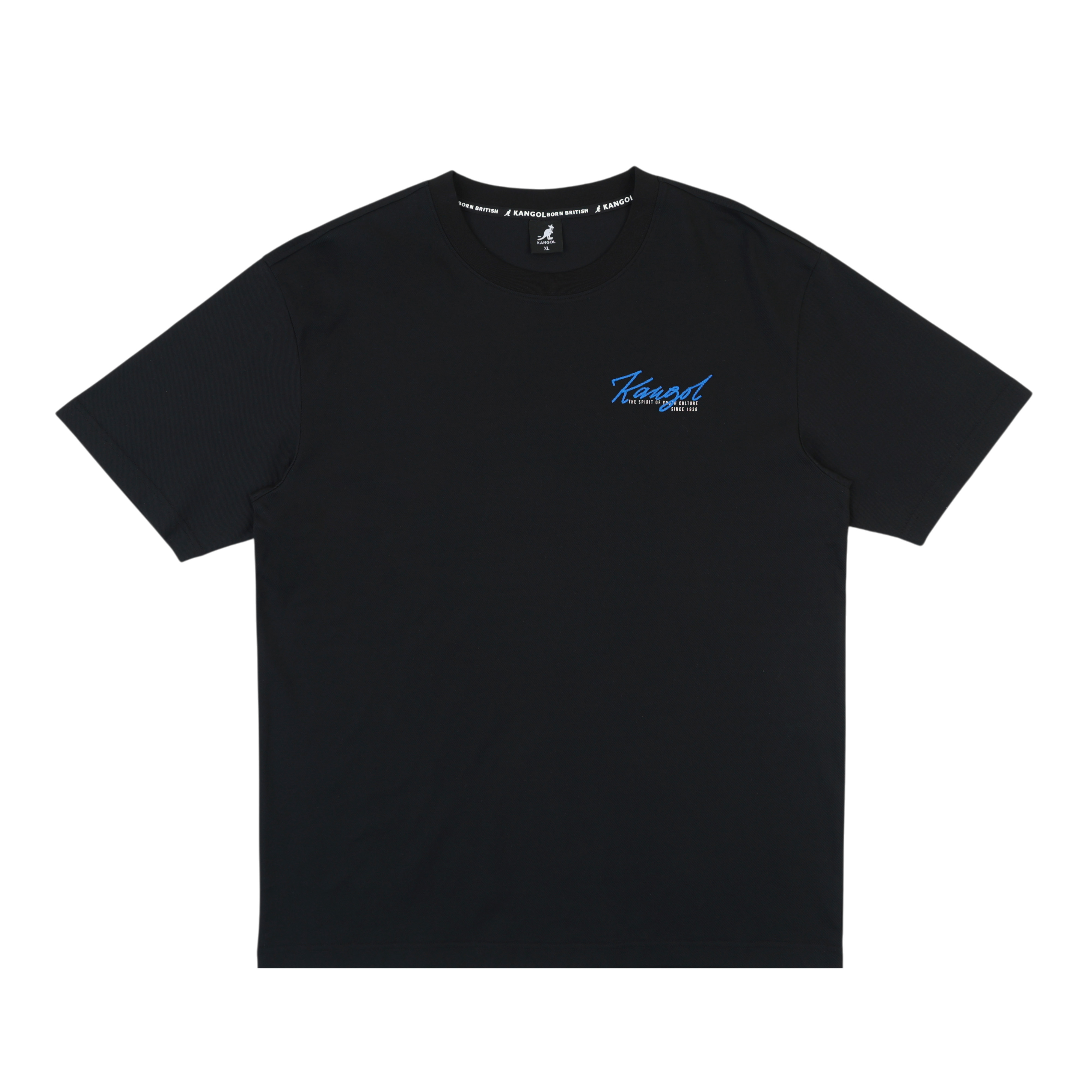 KANGOL 短T 黑色 落肩 袋鼠 繡花T 短袖 上衣 中性 6625102320