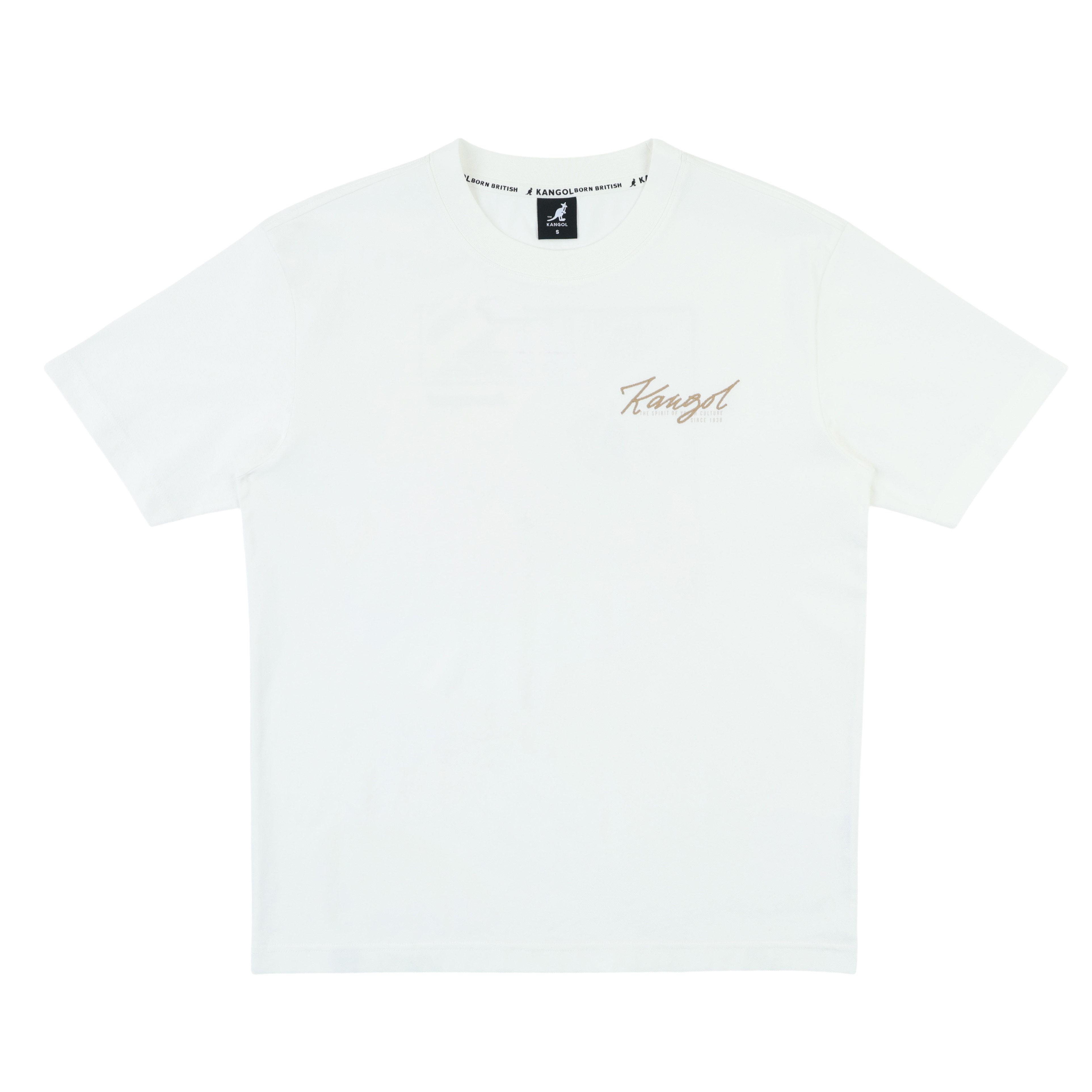KANGOL 短T 白卡其 落肩 袋鼠 繡花T 短袖 上衣 中性 6625102300