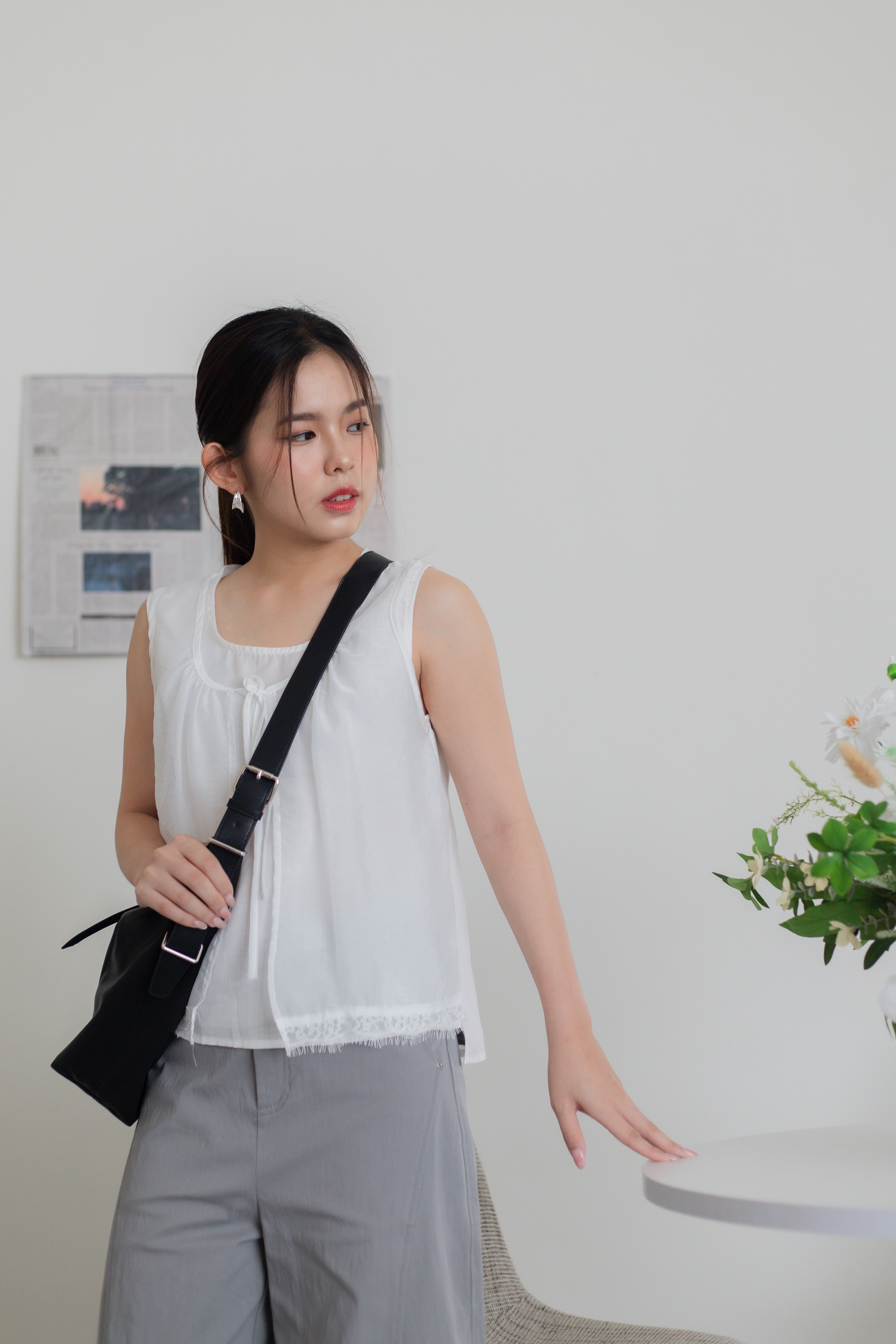 Feone Layering Lace Top White -2778BVWHI