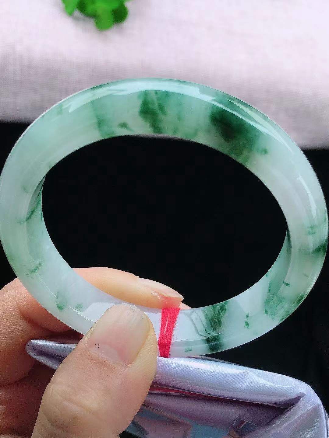冰飄花正圈翡翠手鐲,天然翡翠A玉, 緬甸玉, Jade, Jadeite