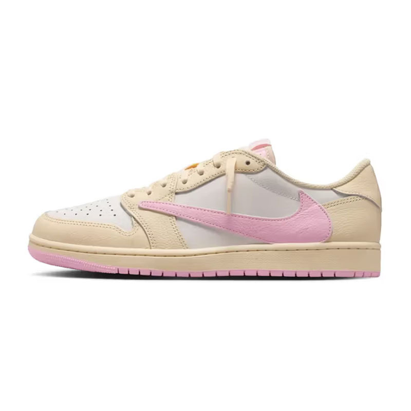 （連線代購商品）NIKE AIR JORDAN 1 X TRAVIS SCOTT 'SHY PINK' 粉紅 倒鉤 休閒鞋【IQ7604-100】AJ1TS 241231