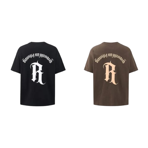 R.F.S.D 美式歌德字母基礎LOGO 重磅寬鬆短踢 SH-476