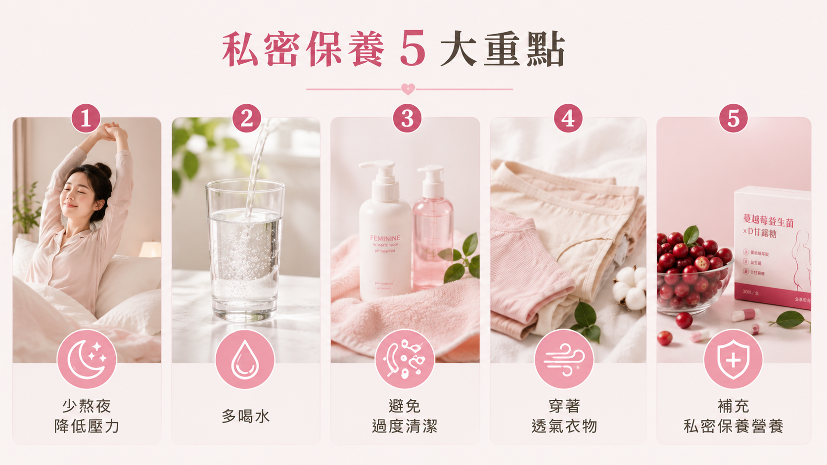  私密保養5大重點