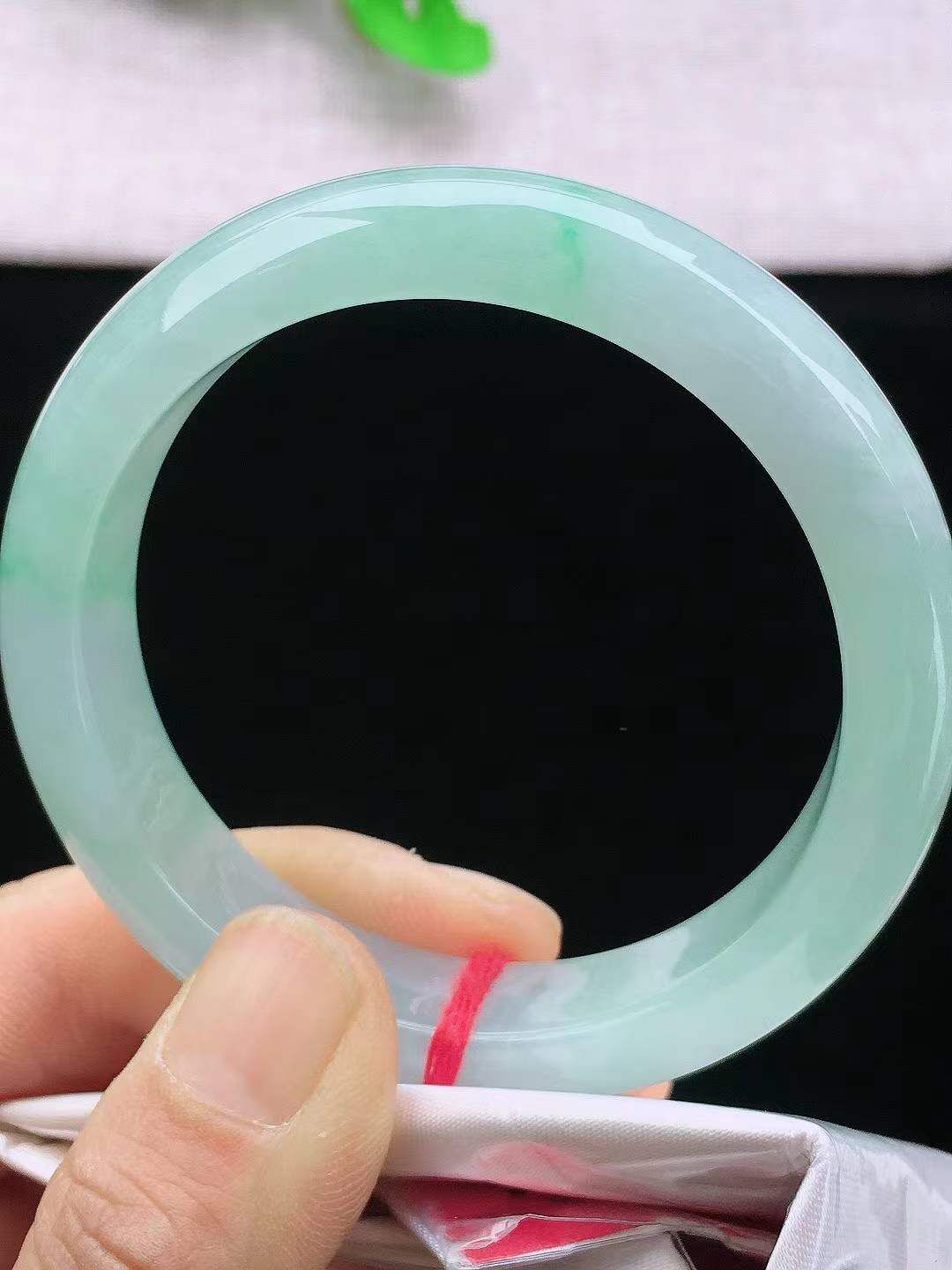 冰飄綠正圈翡翠手鐲,天然翡翠A玉, 緬甸玉, Jade, Jadeite