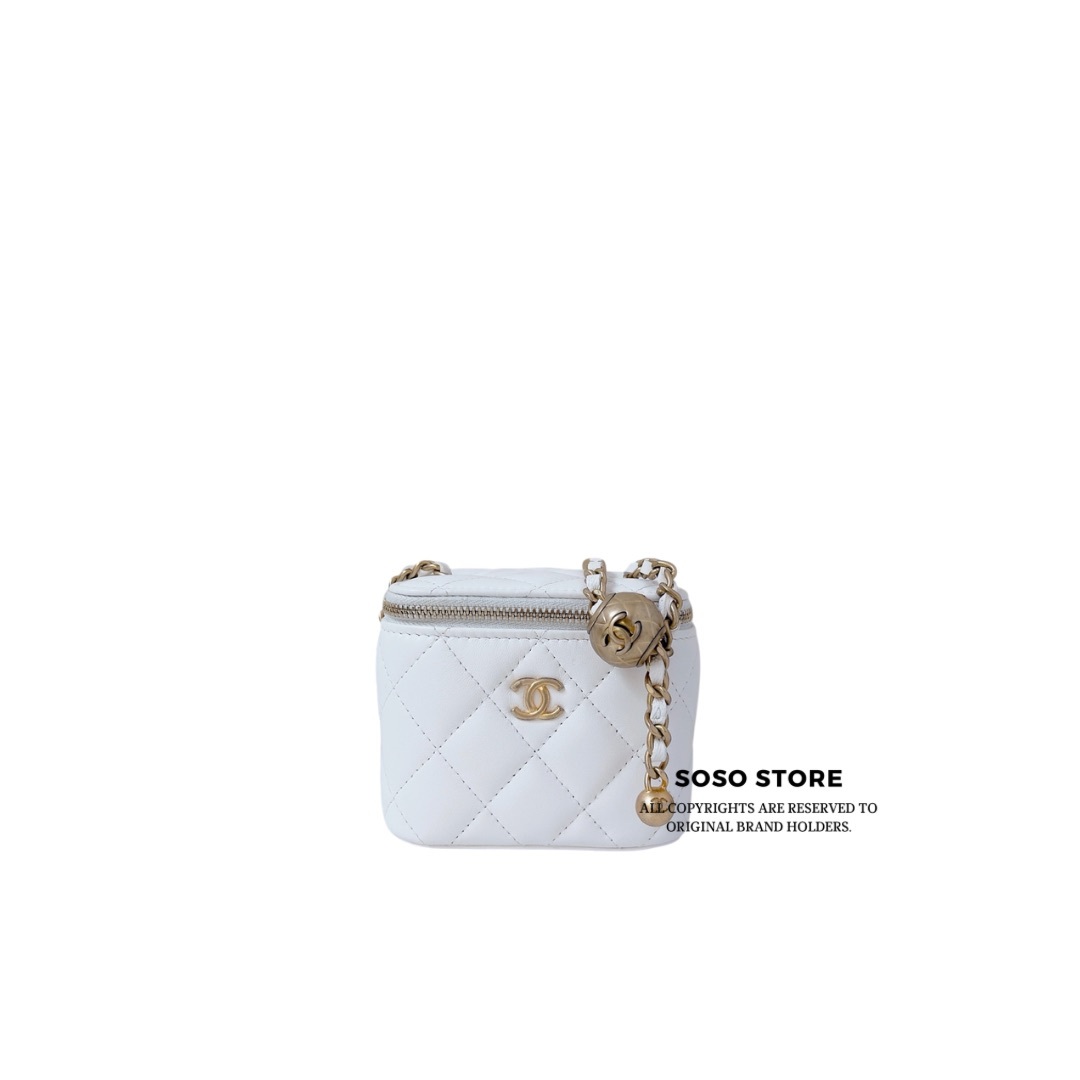 Chanel Gold Ball - White / GHW