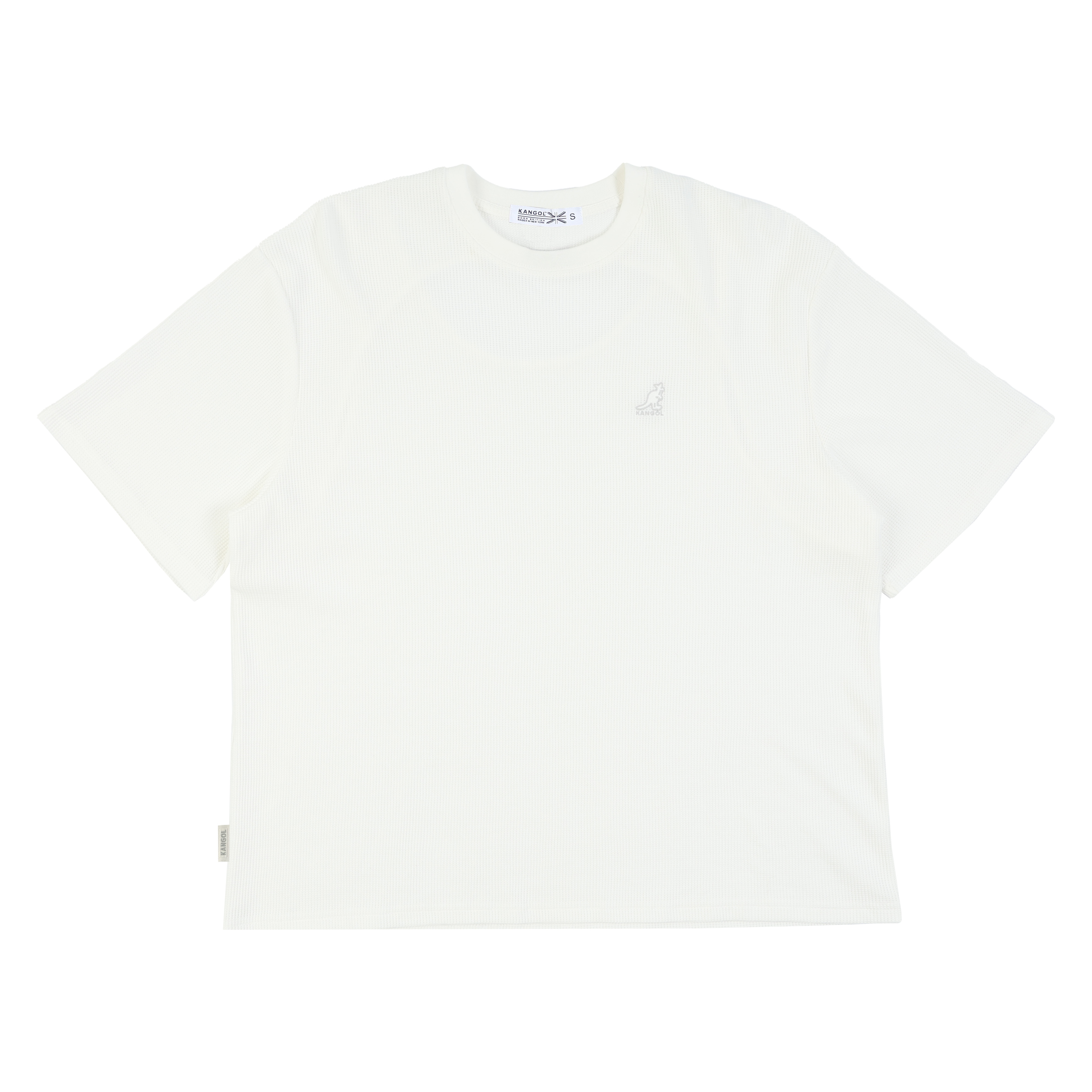 KANGOL 短T 白色 後露背 鏤空 短袖 上衣 女 6622101100
