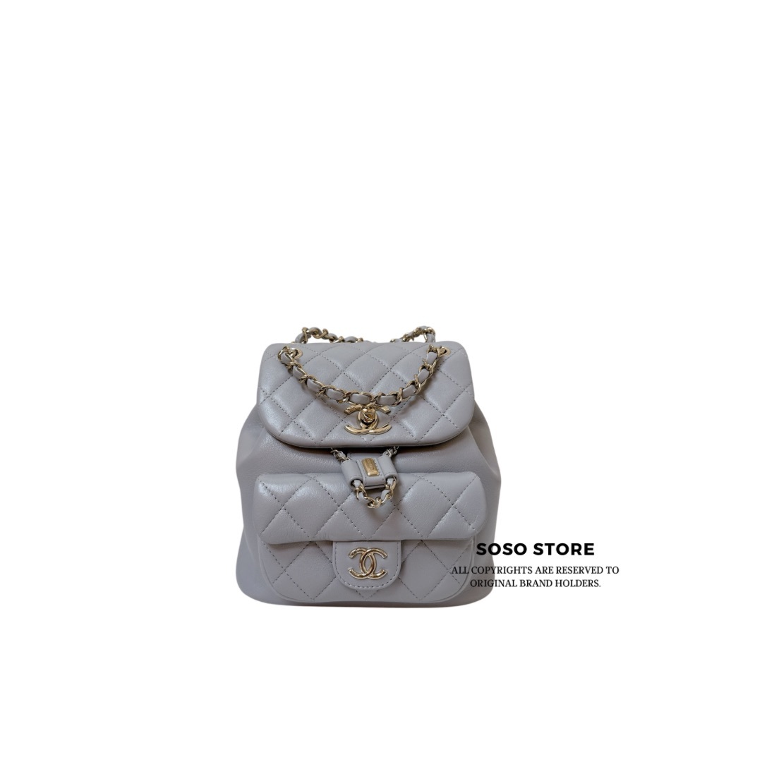 Chanel Duma Backpack - Grey / GHW