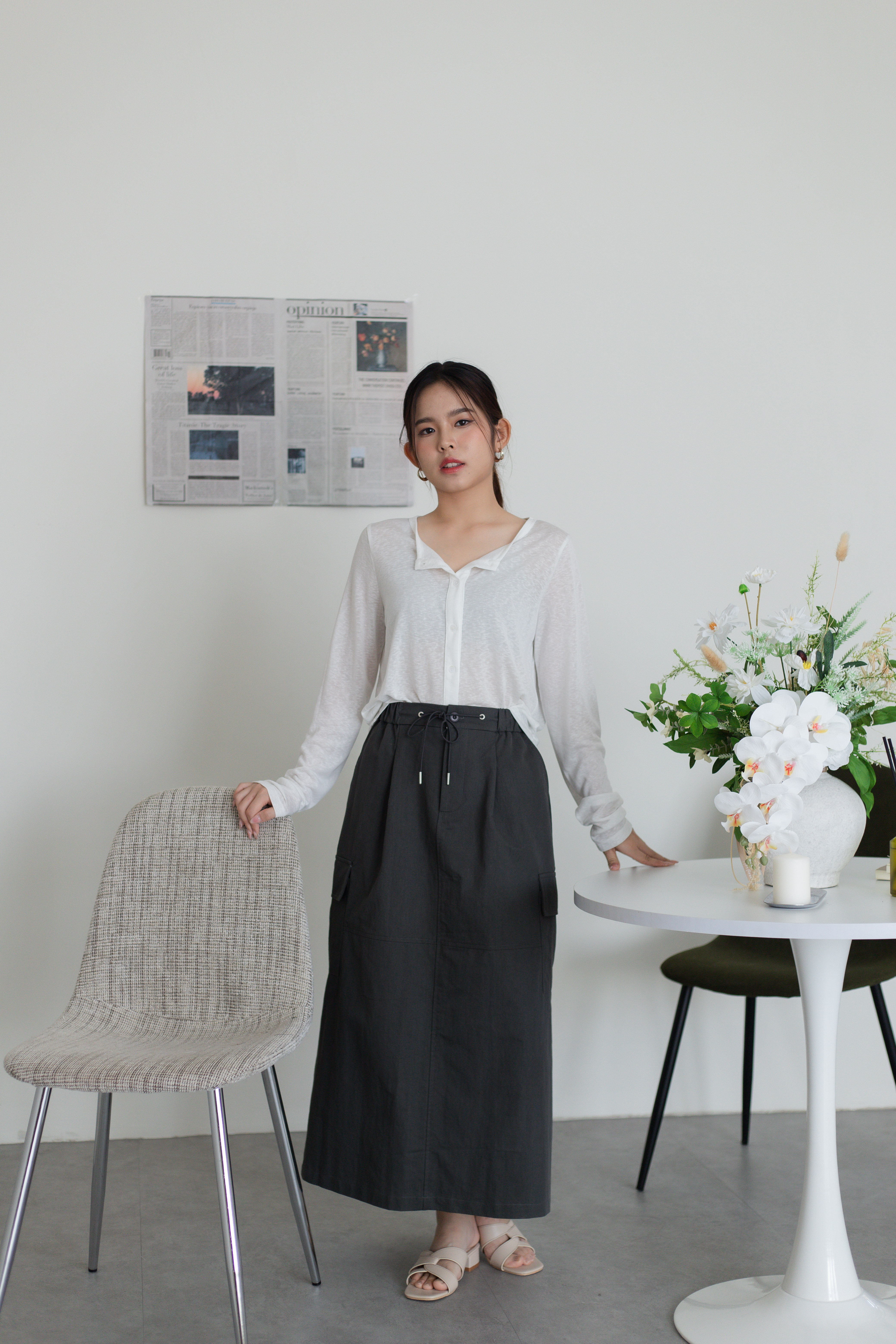 Emme Long Sleeve Cardigan White-2782TLWHI