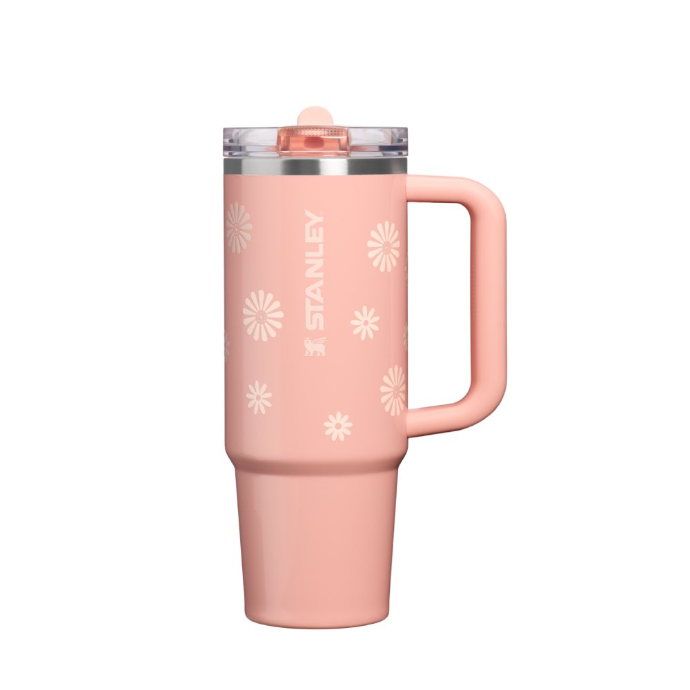 STANLEY 防漏吸管隨手杯 0.88L / 雪酪雛菊