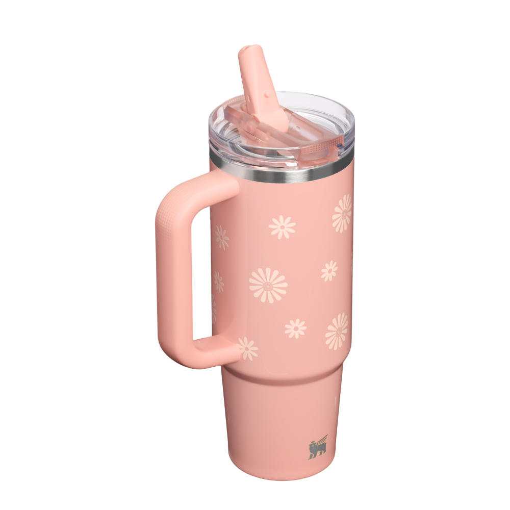 STANLEY 防漏吸管隨手杯 0.88L / 雪酪雛菊