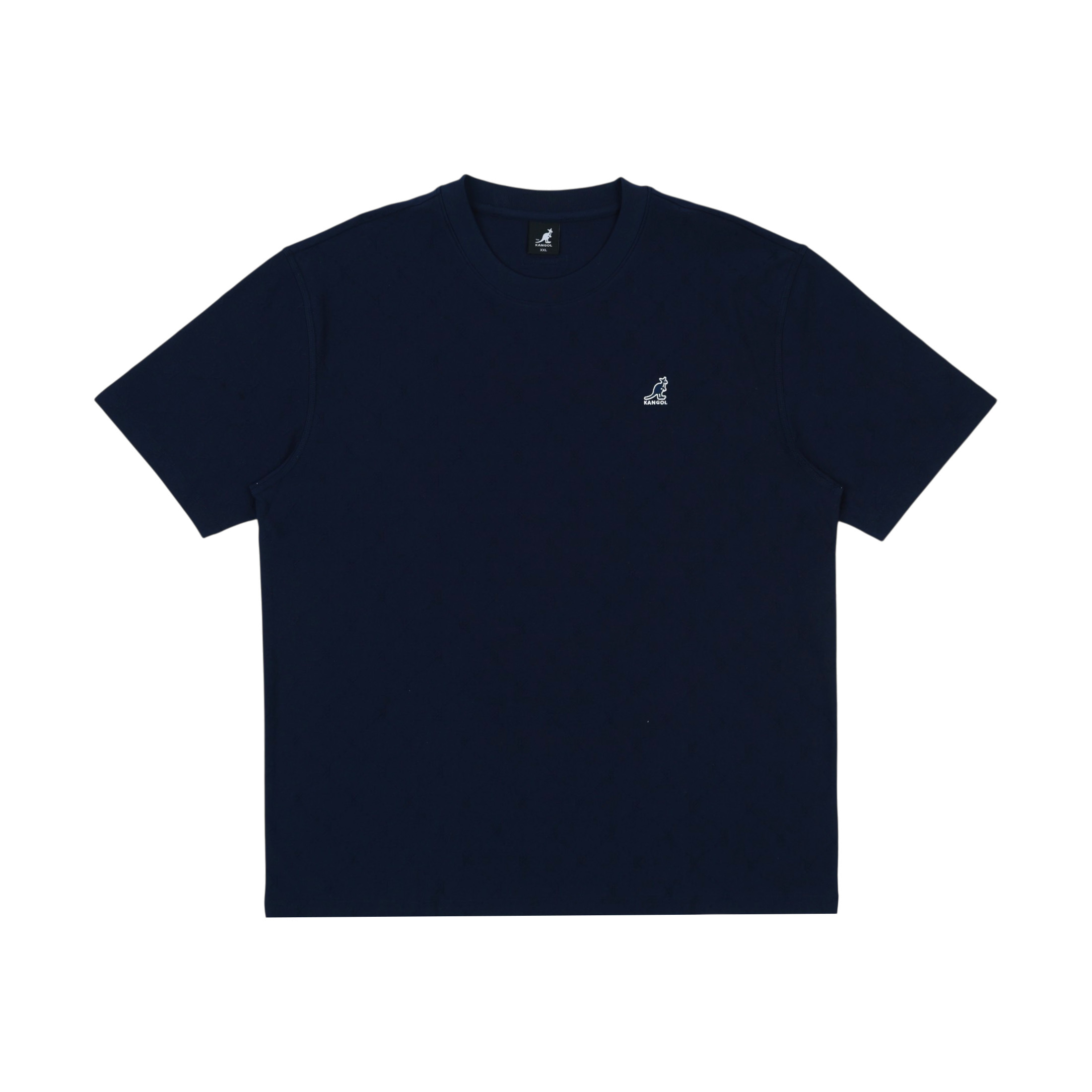 KANGOL 短T 深藍 微落肩 緹花 短袖 上衣 中性 6625101780