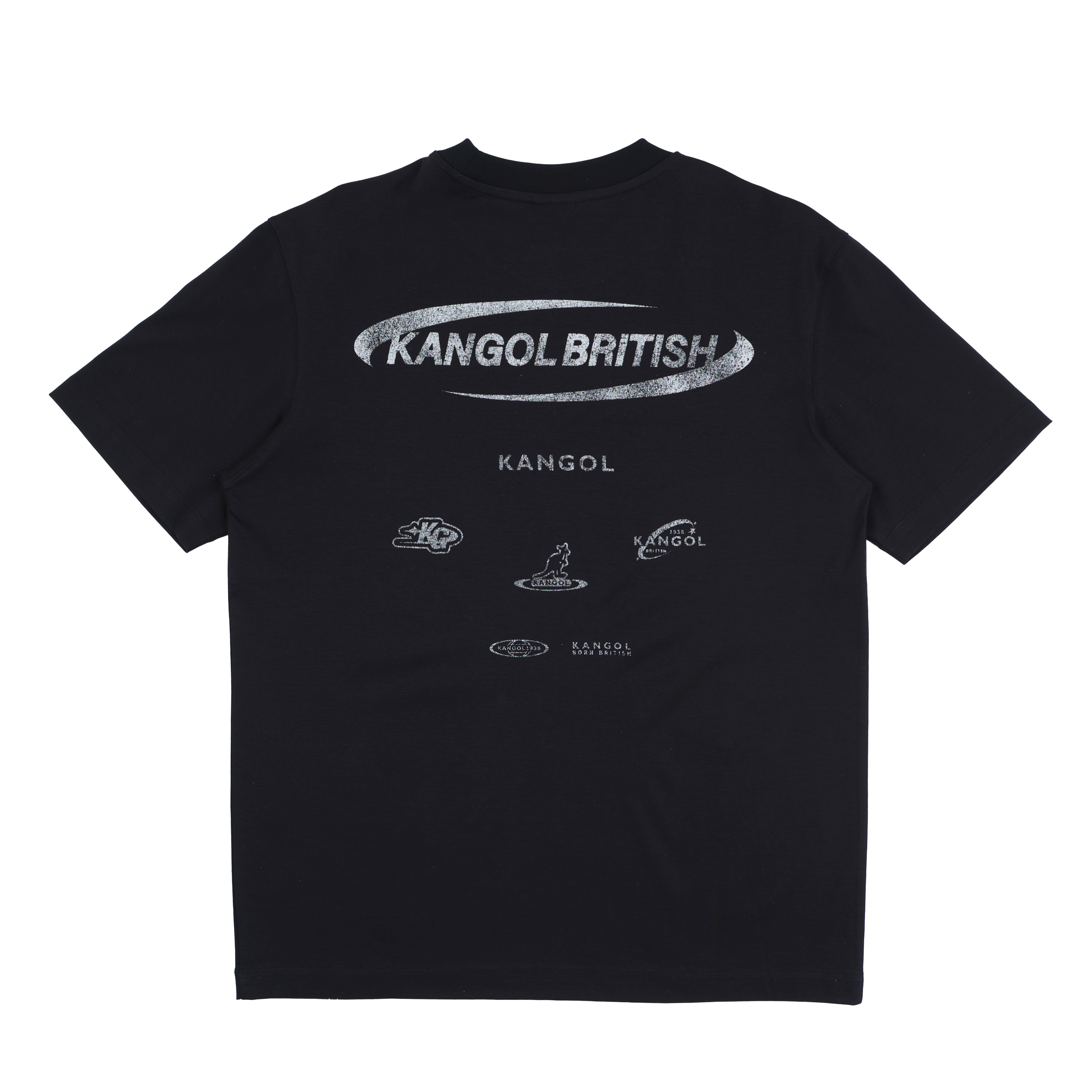 KANGOL 短T 黑 落肩 涼感 復古印花T 短袖 中性 6625101320