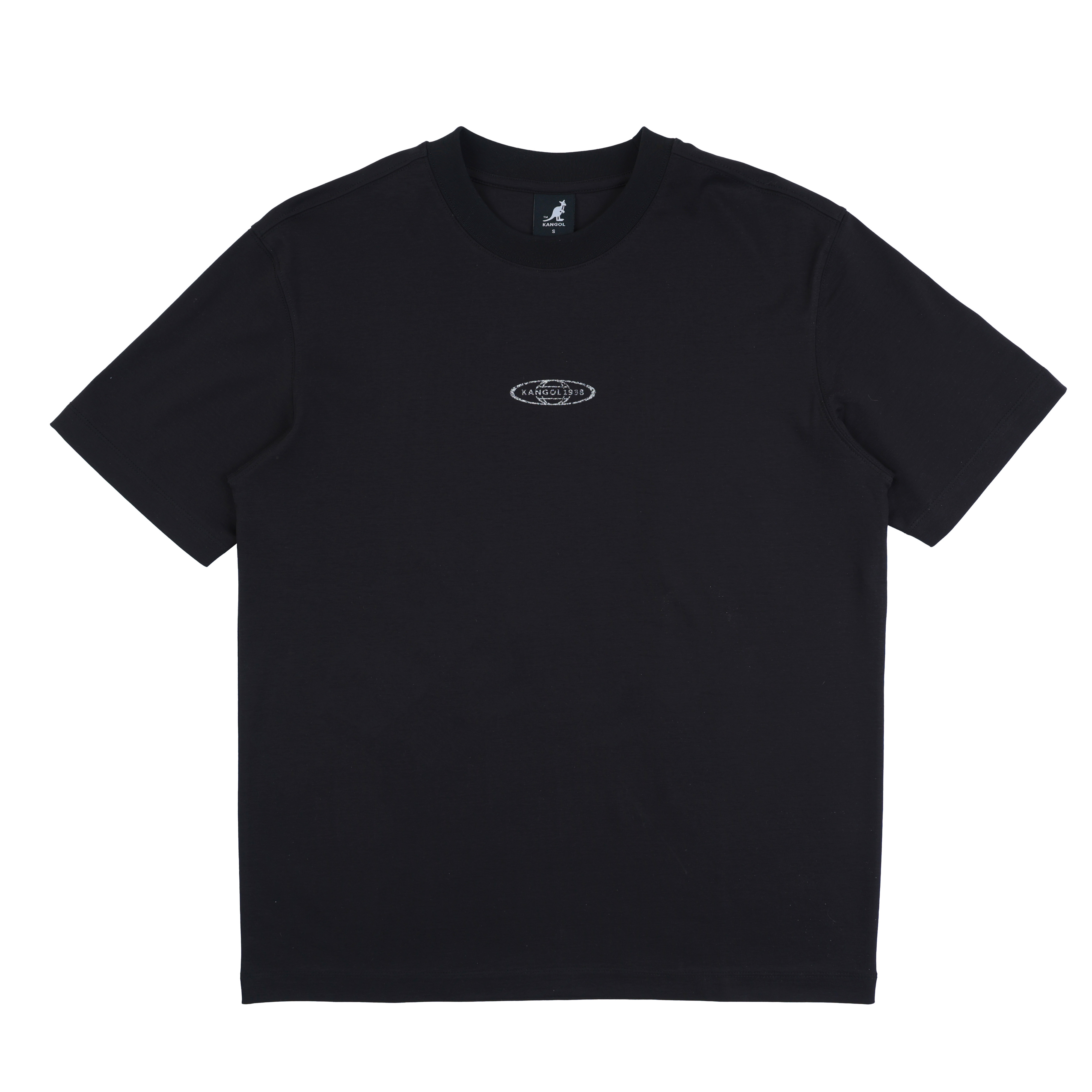 KANGOL 短T 黑 落肩 涼感 復古印花T 短袖 中性 6625101320