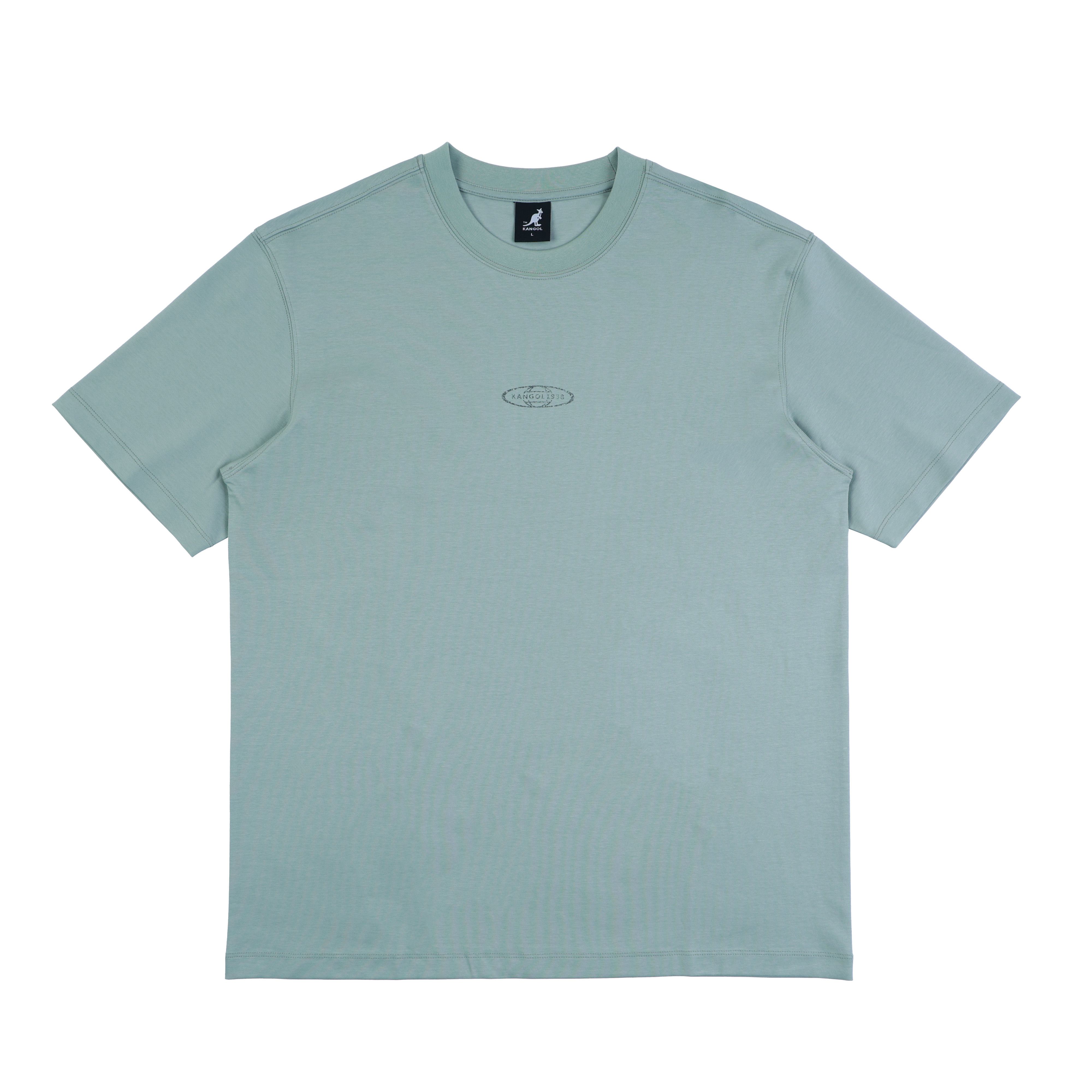 KANGOL 短T 淺綠 落肩 涼感 復古印花T 短袖 中性 6625101371