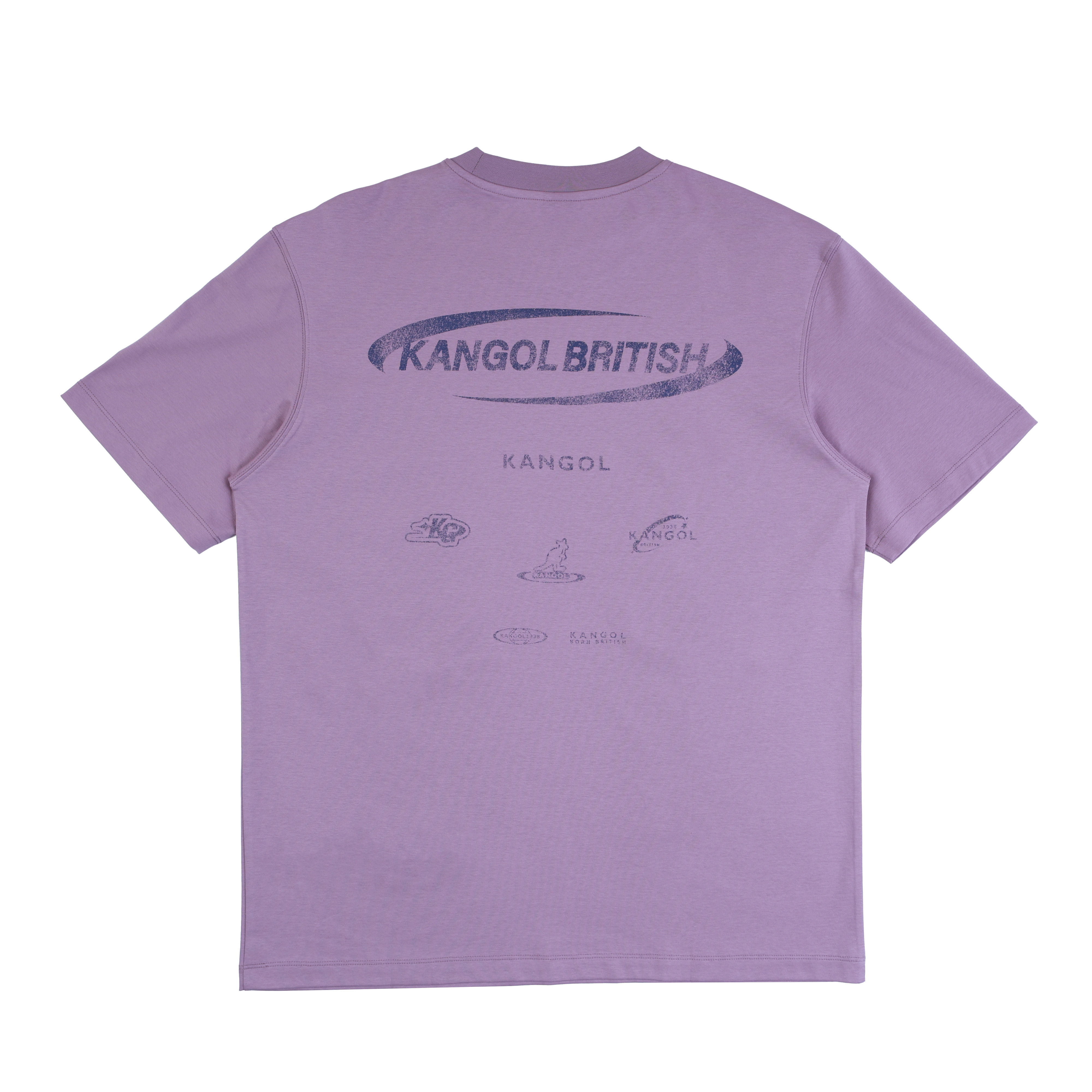 KANGOL 短T 紫色 落肩 涼感 復古印花T 短袖 中性 6625101392