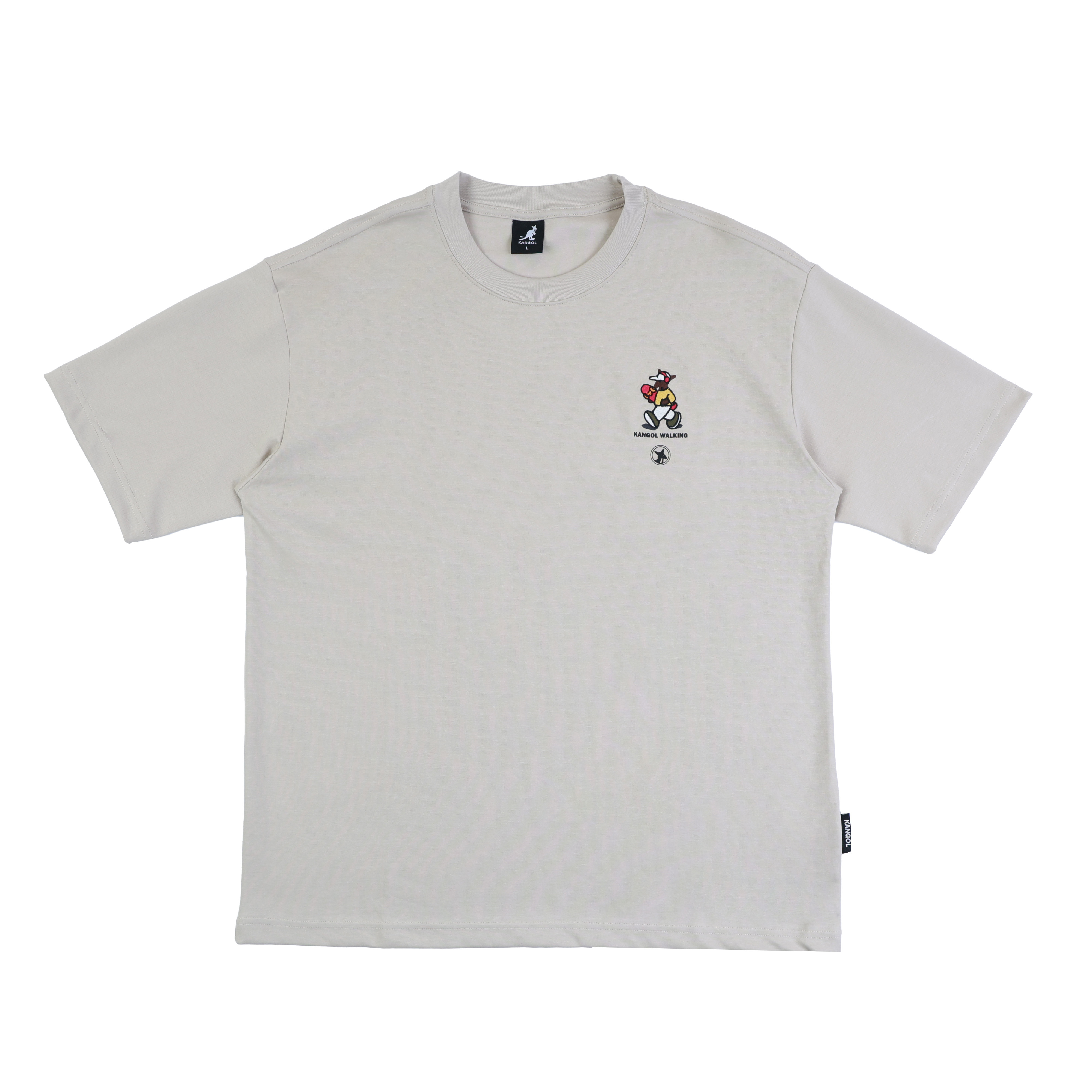 KANGOL 短T 淺卡其 CITY WALK 袋鼠T 短袖 上衣 中性 6625102231
