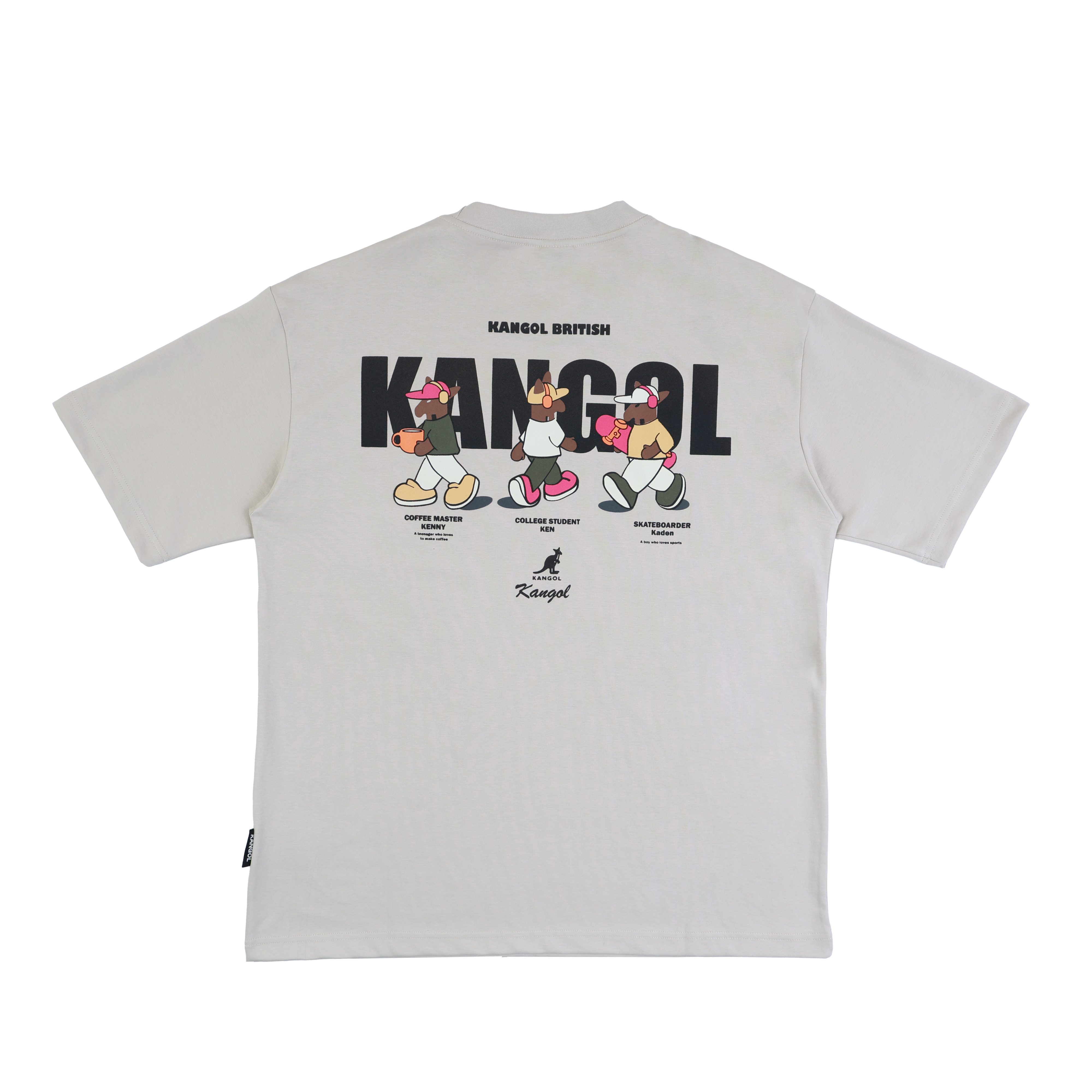 KANGOL 短T 淺卡其 CITY WALK 袋鼠T 短袖 上衣 中性 6625102231