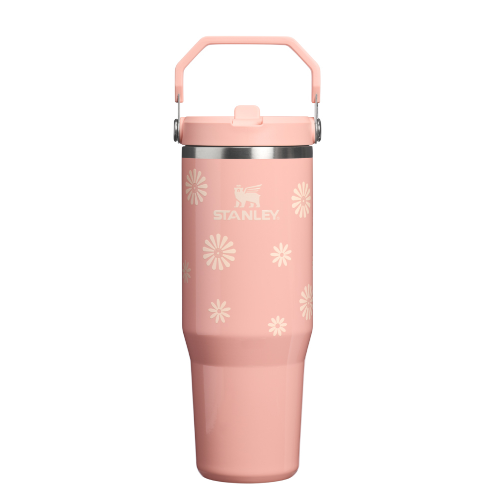 STANLEY 經典系列 IceFlow 手提吸管杯2.0 0.88L / 雪酪雛菊