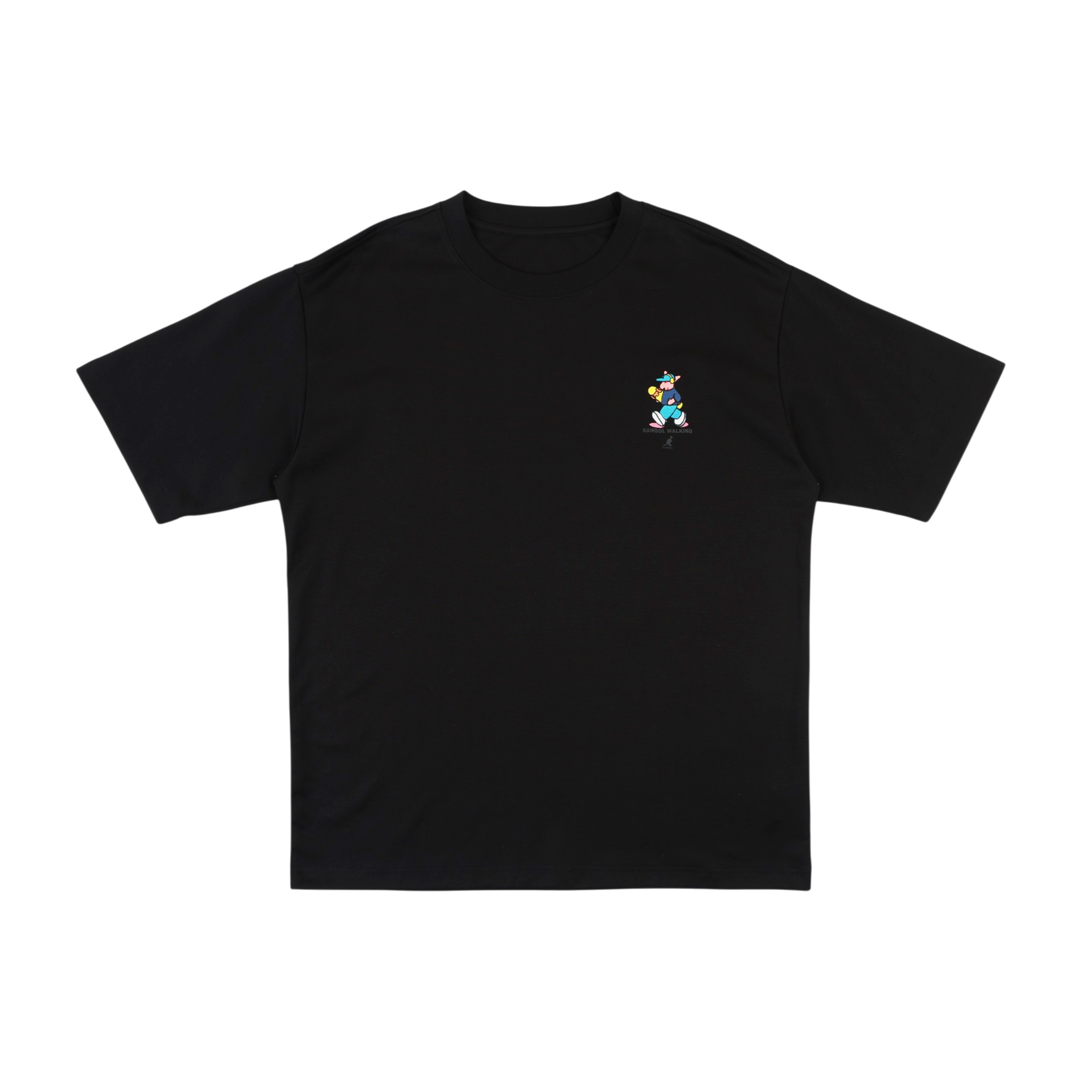 KANGOL 短T 黑色 CITY WALK 袋鼠T 短袖 上衣 中性 6625102220