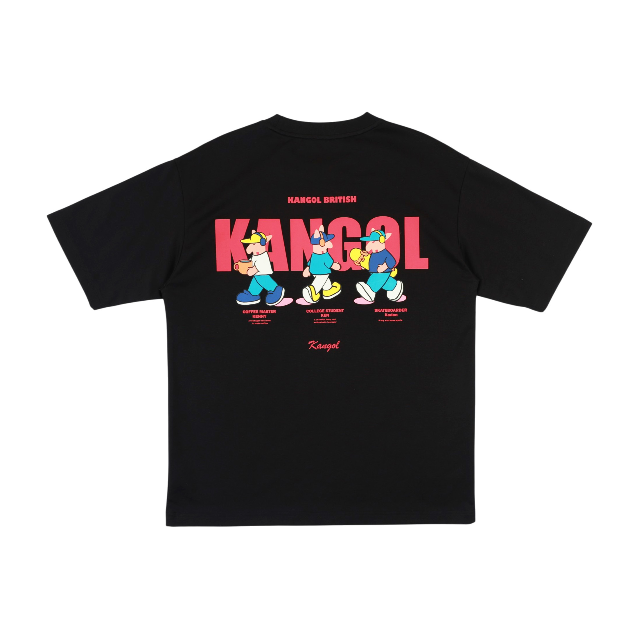 KANGOL 短T 黑色 CITY WALK 袋鼠T 短袖 上衣 中性 6625102220