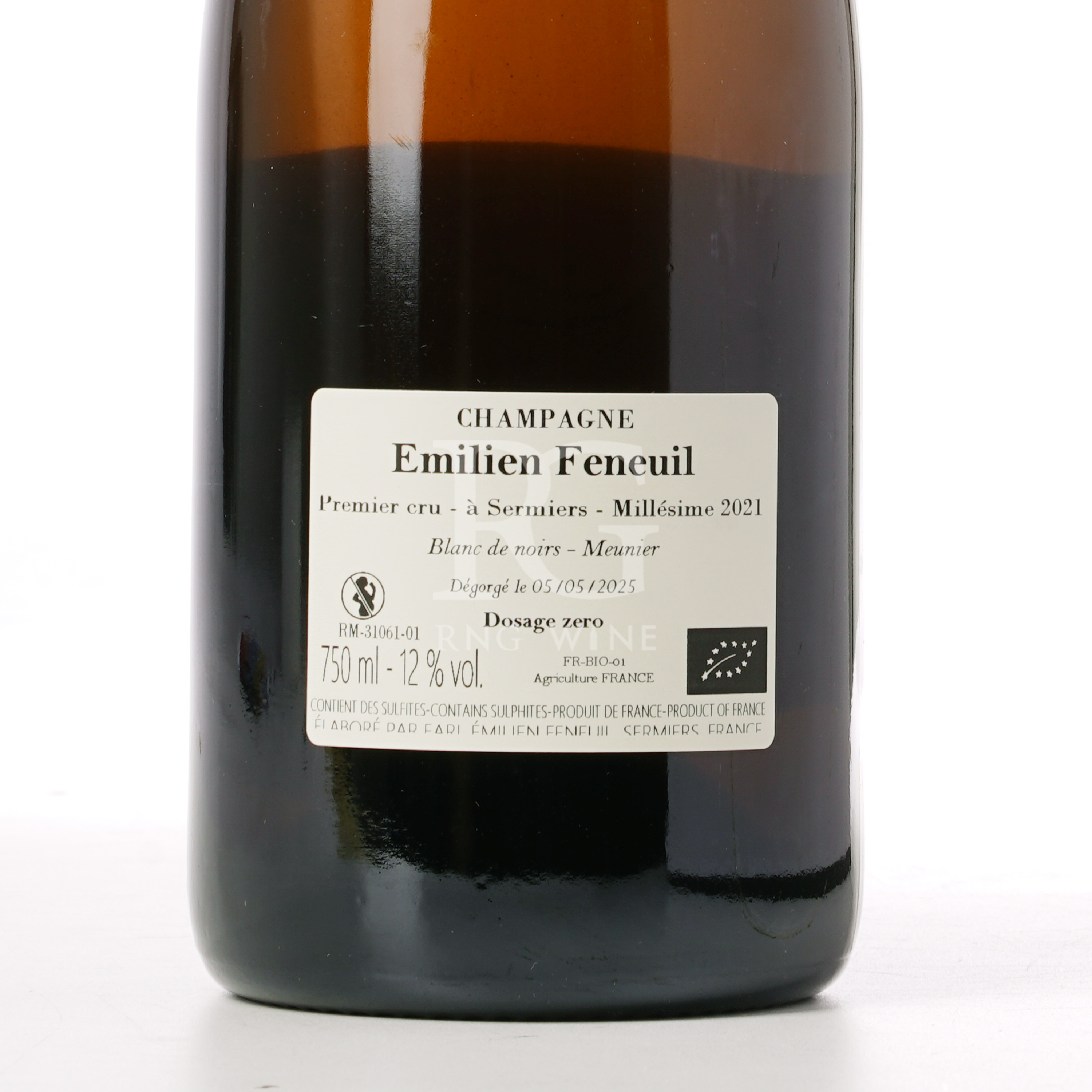Emilien Feneuil Champagne Blanc de Noirs Meunier Sermiers-Chamery 1er Cru 2021